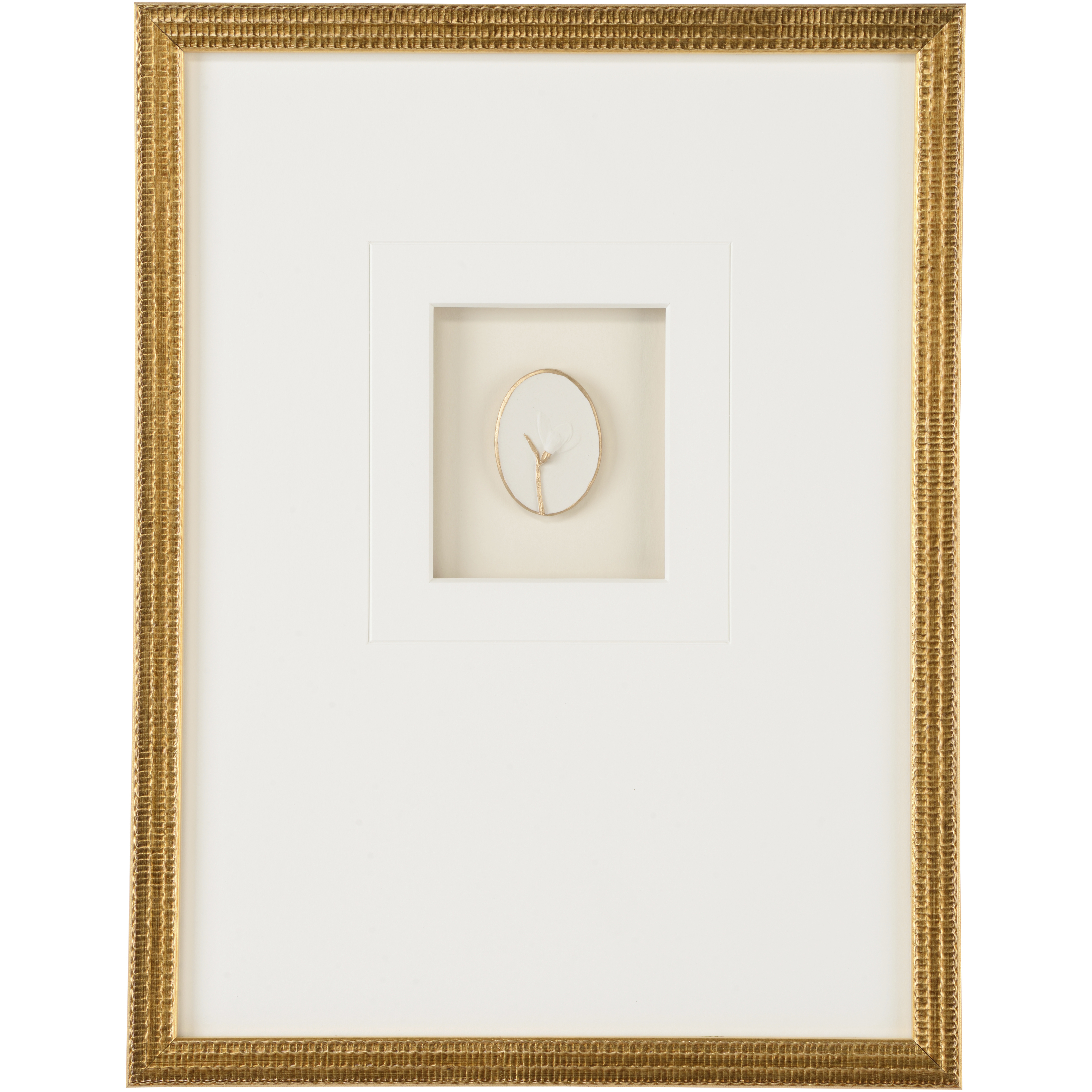 Botanical Relief III White/Cream Wall Art
