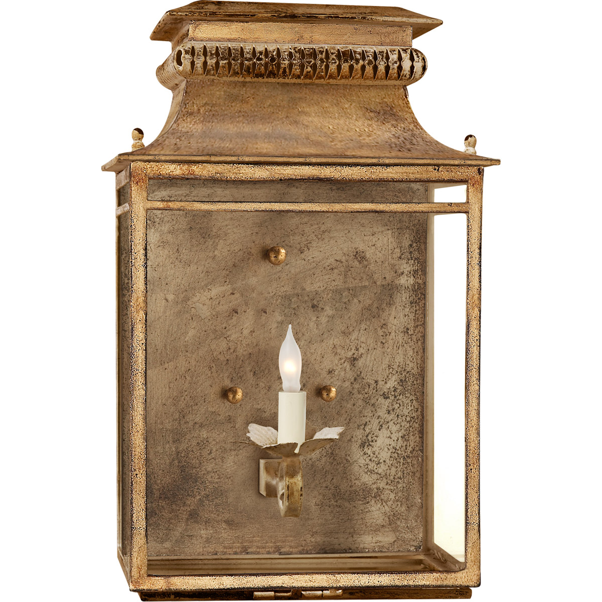 Suzanne Kasler Flea Market 1 Light 11.5 inch Gilded Iron Indoor Wall Lantern Wall Light
