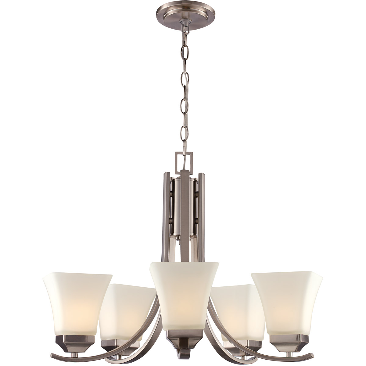 Cameo 5 Light 24 inch Brushed Nickel Chandelier Ceiling Light