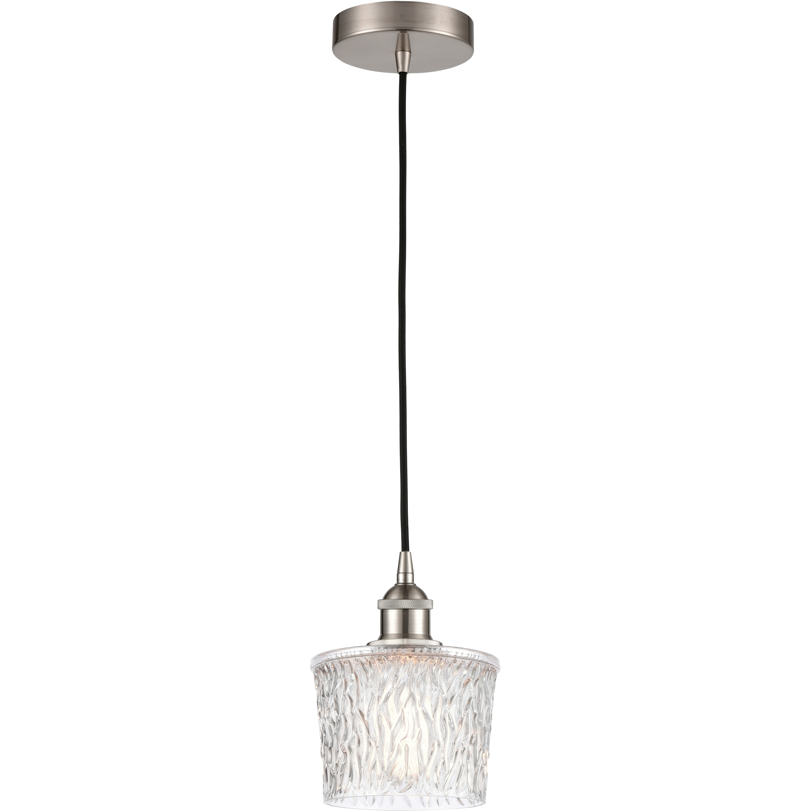 Edison Niagra LED 6.5 inch Brushed Satin Nickel Mini Pendant Ceiling Light
