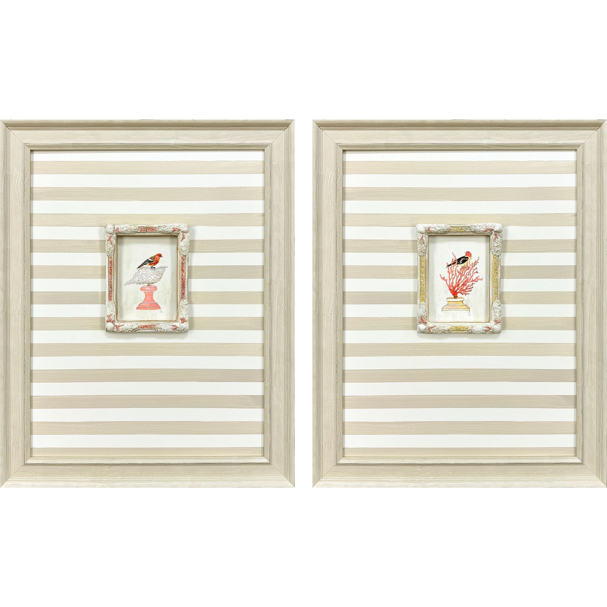Underwater Collage Blue and Green and Orange and Yellow Framed Art, The Studio