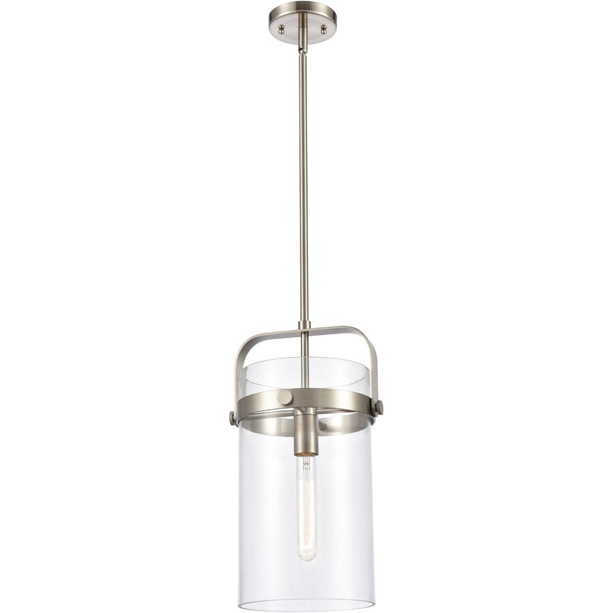 Restoration Pilaster 1 Light 9 inch Brushed Satin Nickel Mini Pendant Ceiling Light, Restoration