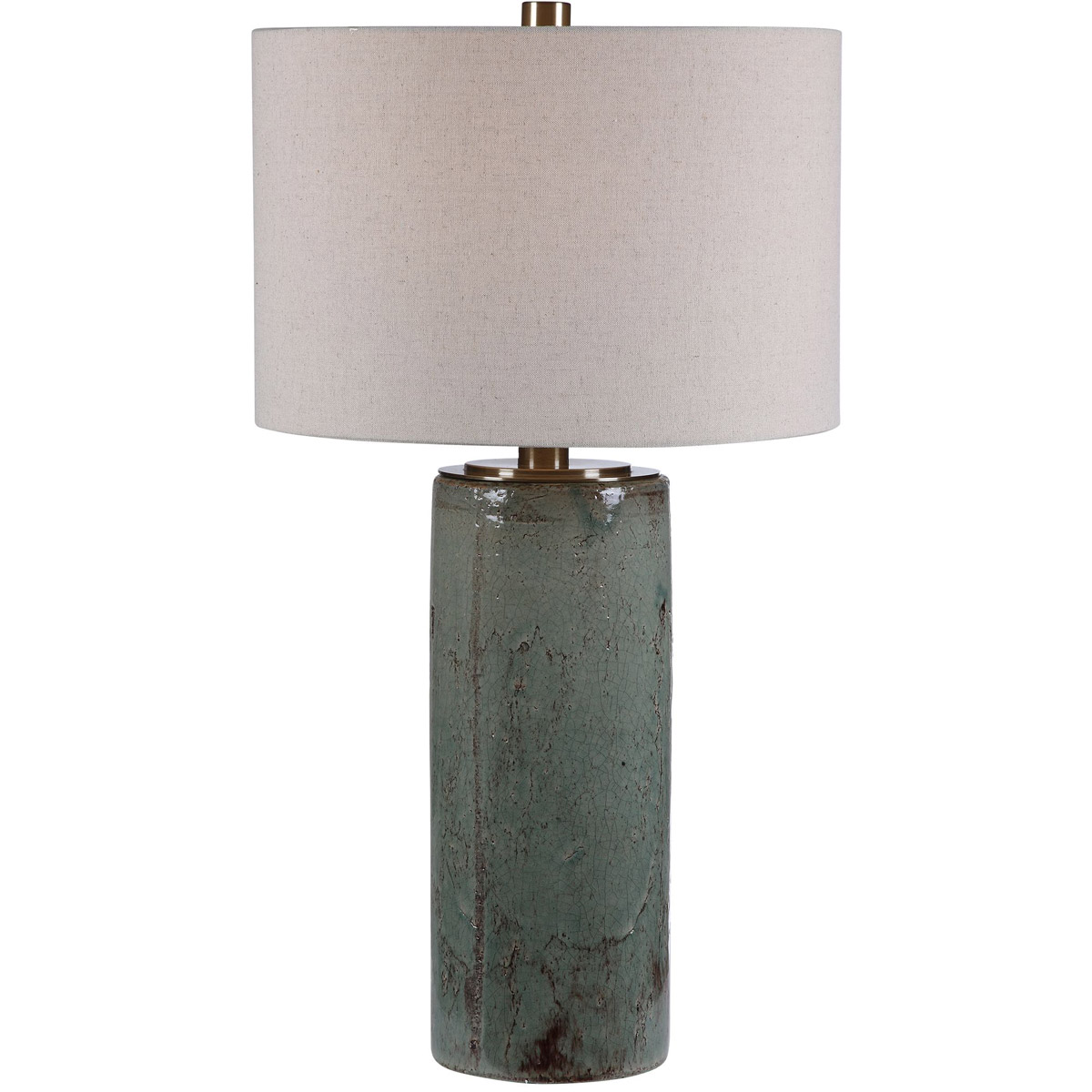 Callais 32.5 inch 150 watt Crackled Aqua Table Lamp Portable Light