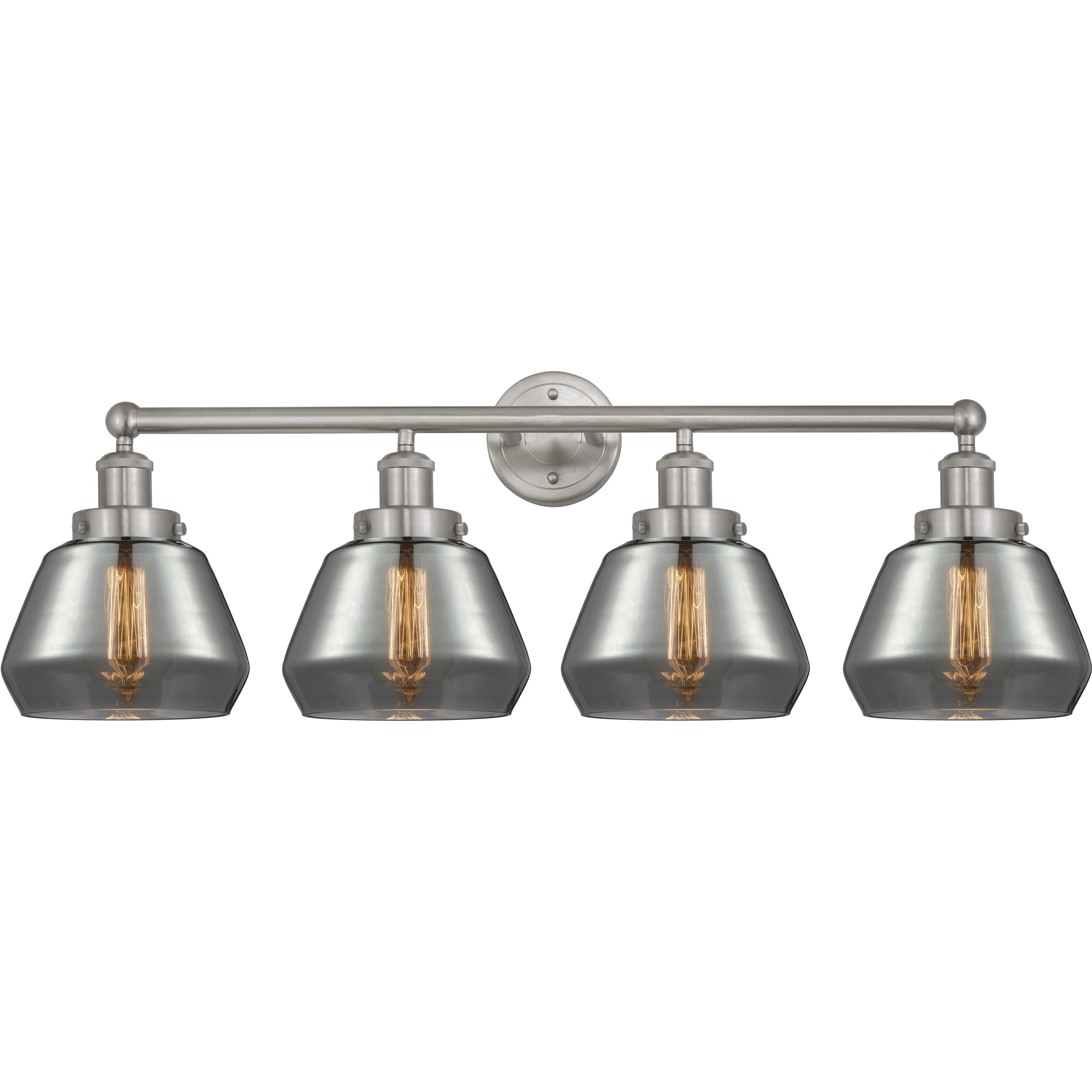 Fulton 4 Light 33.5 inch Brushed Satin Nickel Bath Vanity Light Wall Light