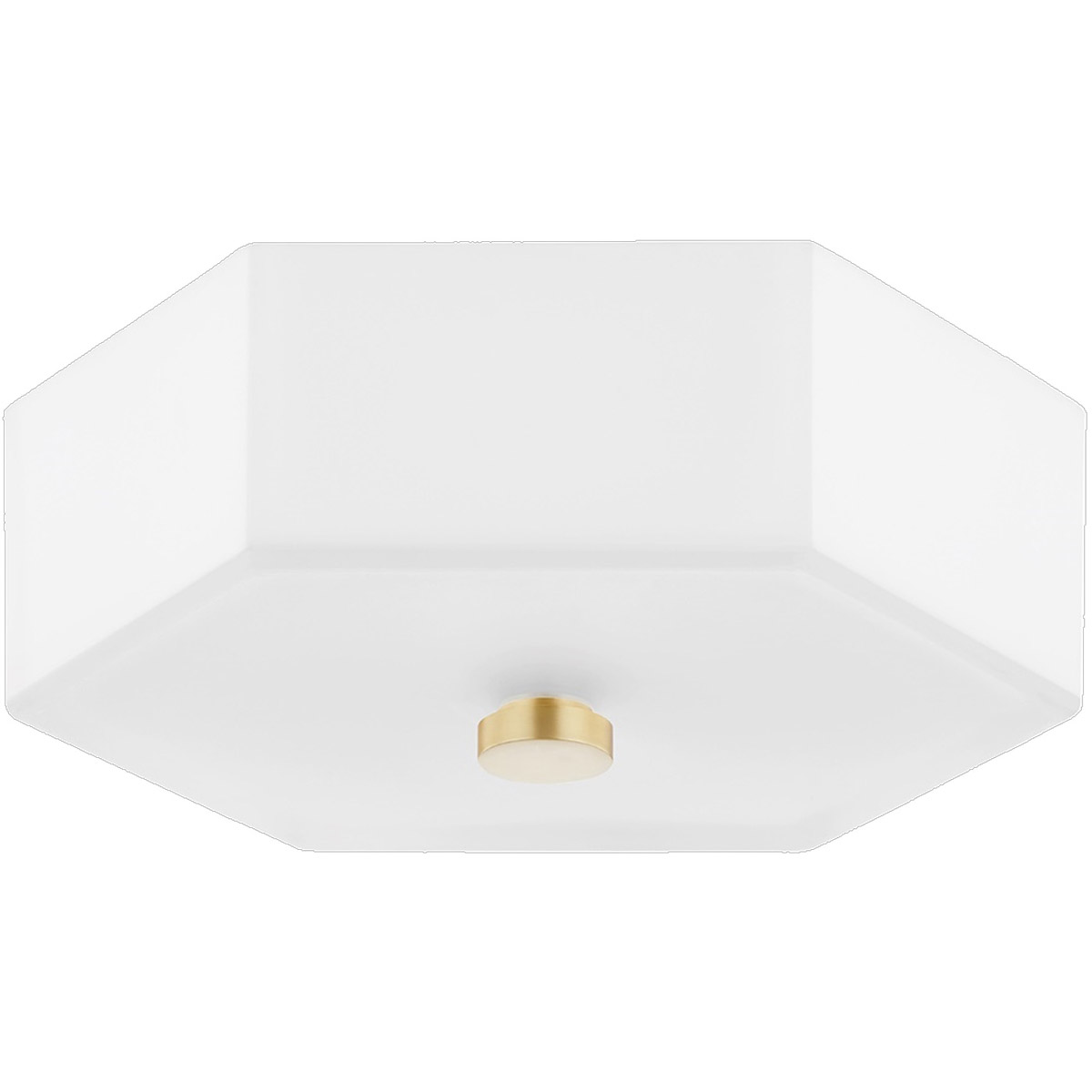 Lizzie LED 11 inch Aged Brass/Polished Nickel Flush Mount Ceiling Light