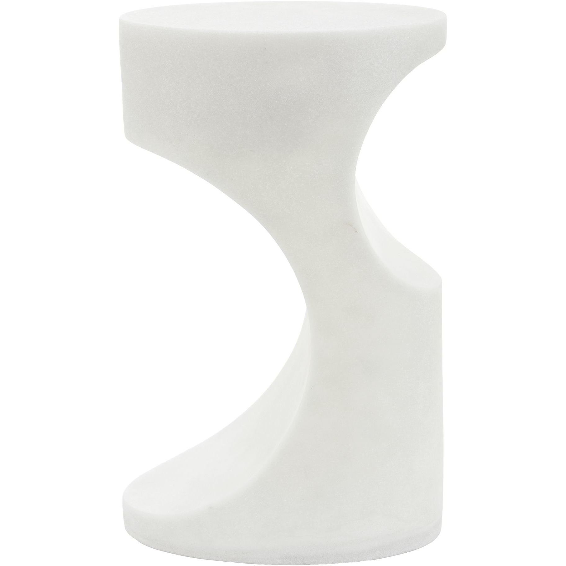 Stevie 23.5 X 14 inch White Stone Indoor Outdoor Accent Table