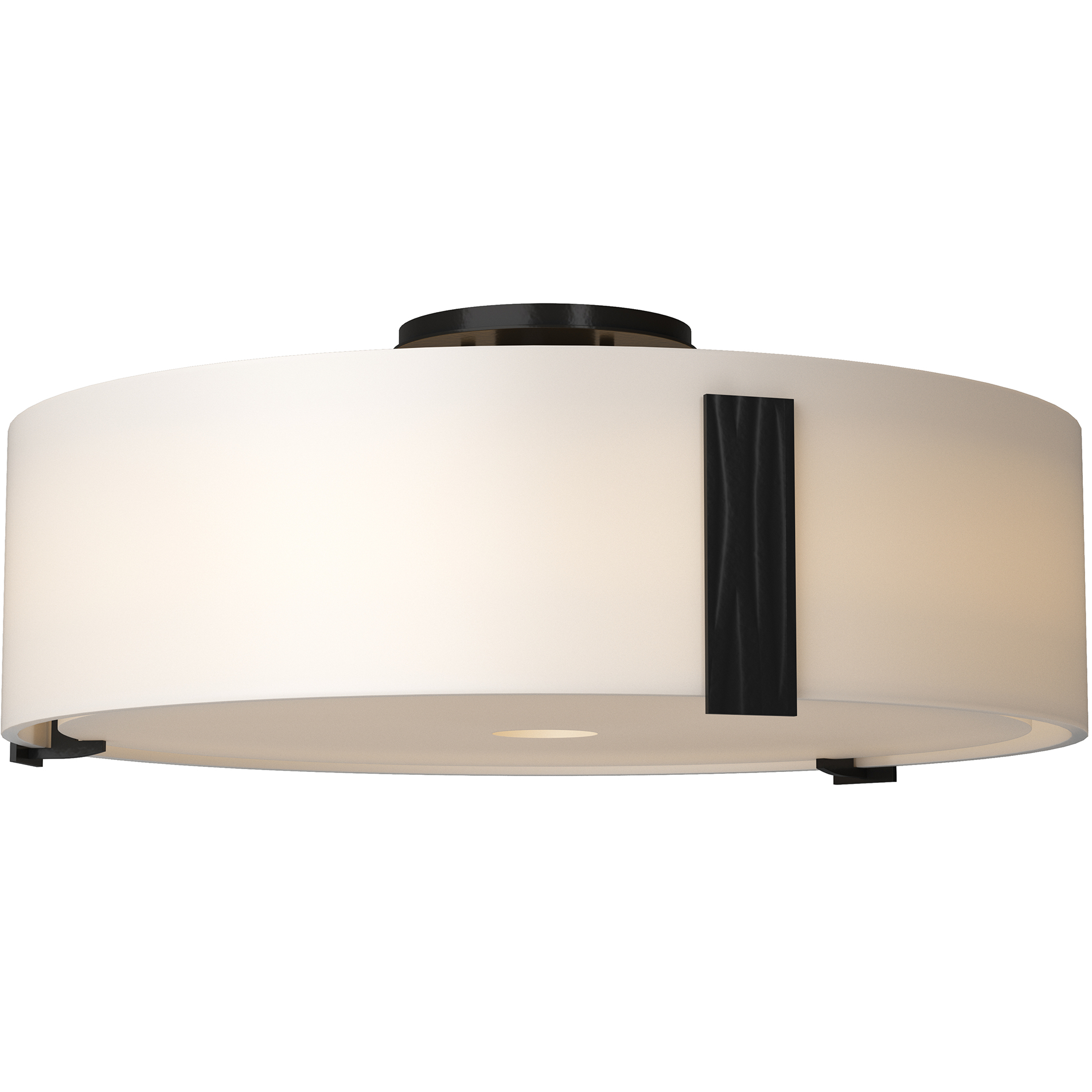 Impressions 3 Light 18.4 inch Black Semi-Flush Ceiling Light, Large