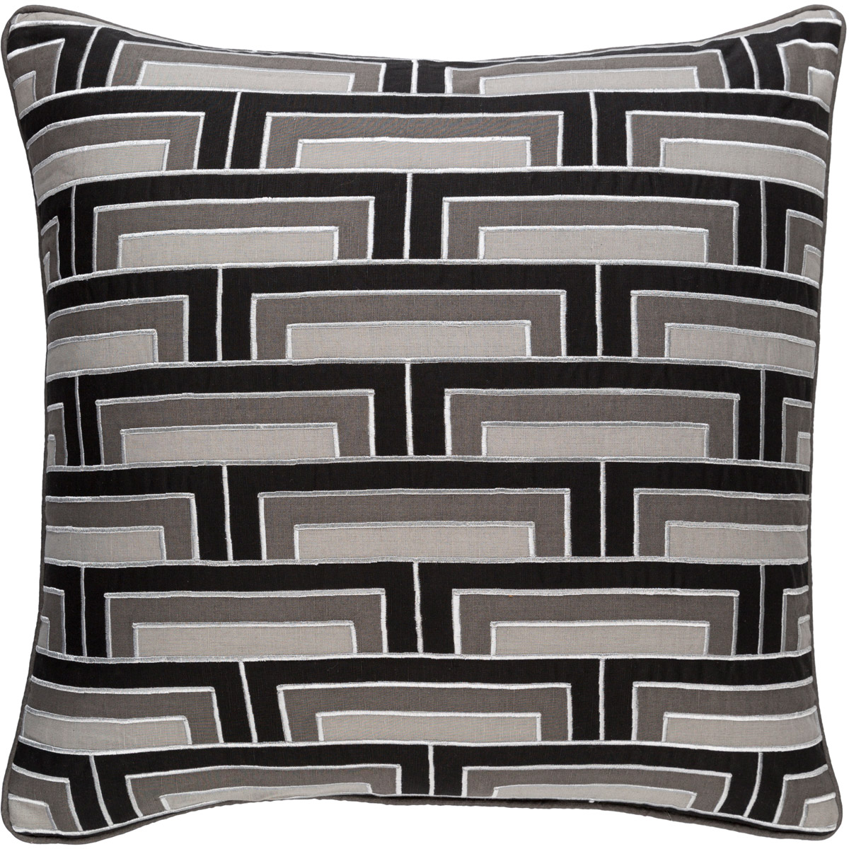Mod Steps 18 inch White, Black, Medium Gray Pillow Kit
