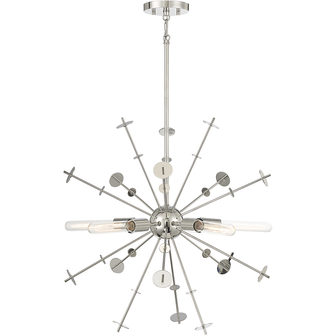 Stella 5 Light 26 inch Polished Nickel Pendant Ceiling Light