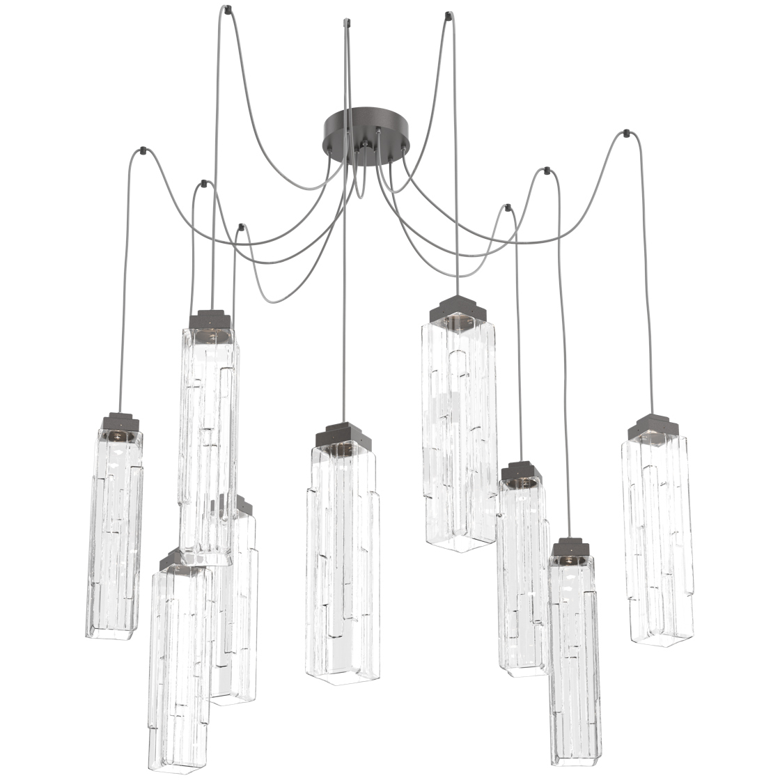 Ledgestone LED 13.5 inch Graphite Swag Multi-Pendant Ceiling Light in 2700K LED