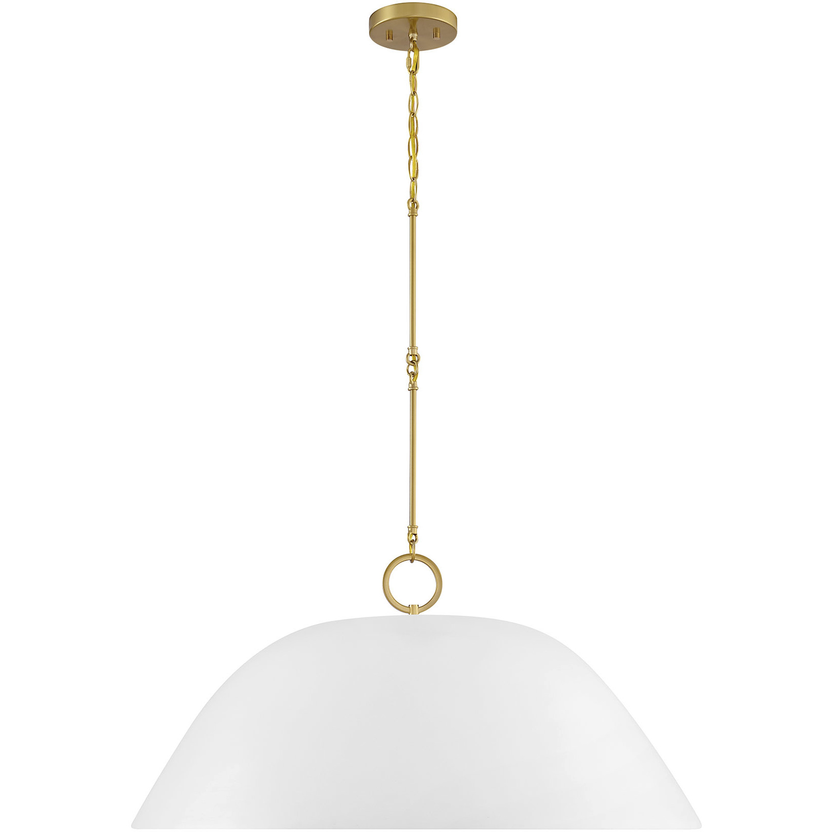Alta 1 Light 30 inch White Bisque and Brass Pendant Ceiling Light