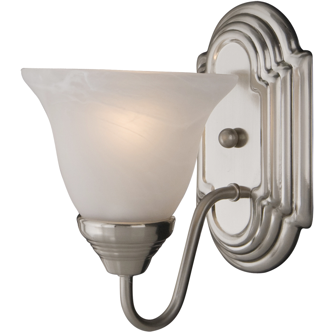Essentials - 801x 1 Light 6 inch Satin Nickel Wall Sconce Wall Light in Marble