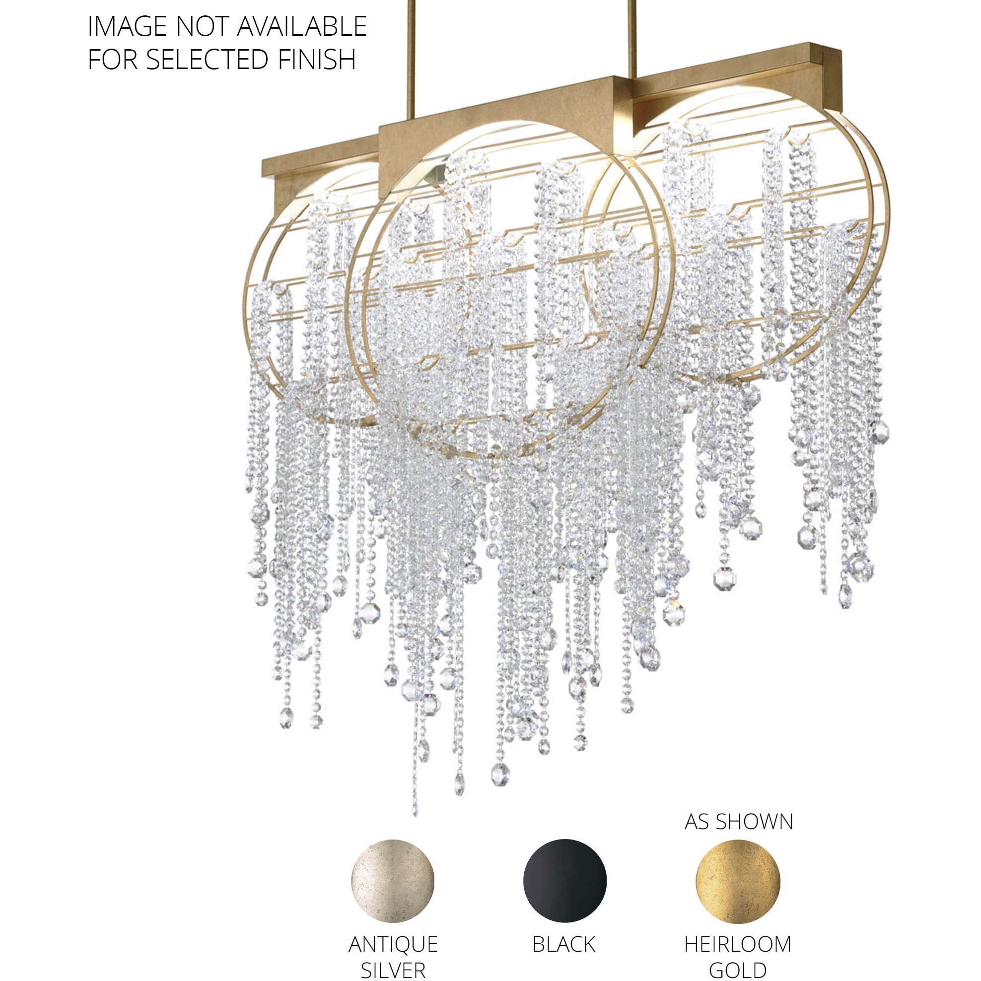 Forever Fantasia LED 48 inch Black Linear Pendant Ceiling Light