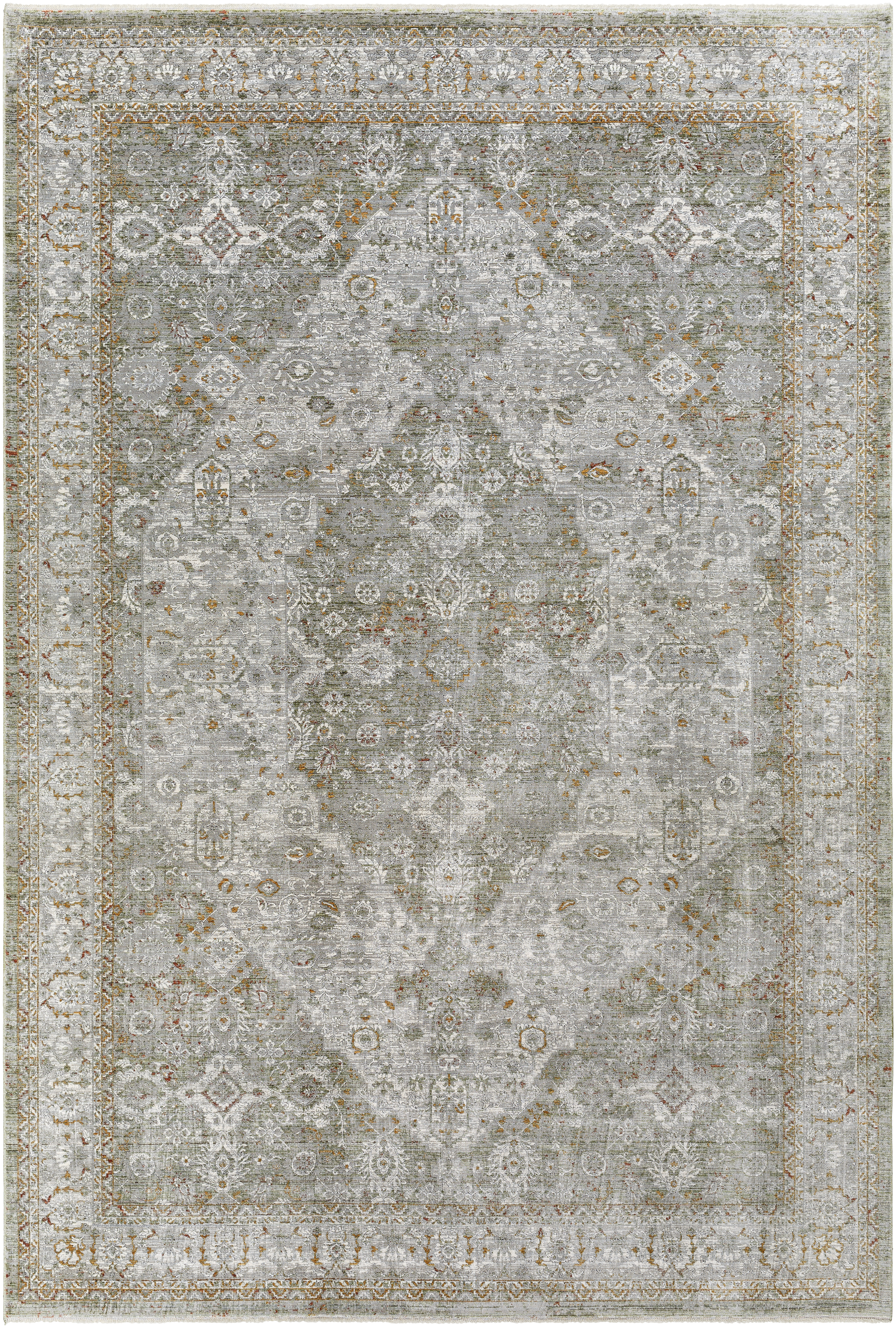 Isfahan 144 X 108 inch Olive Rug, Rectangle