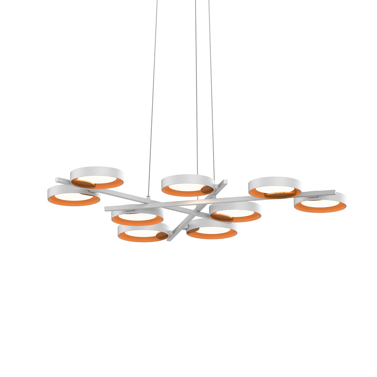 Light Guide Ring LED 48.25 inch Satin White Pendant Ceiling Light in Apricot