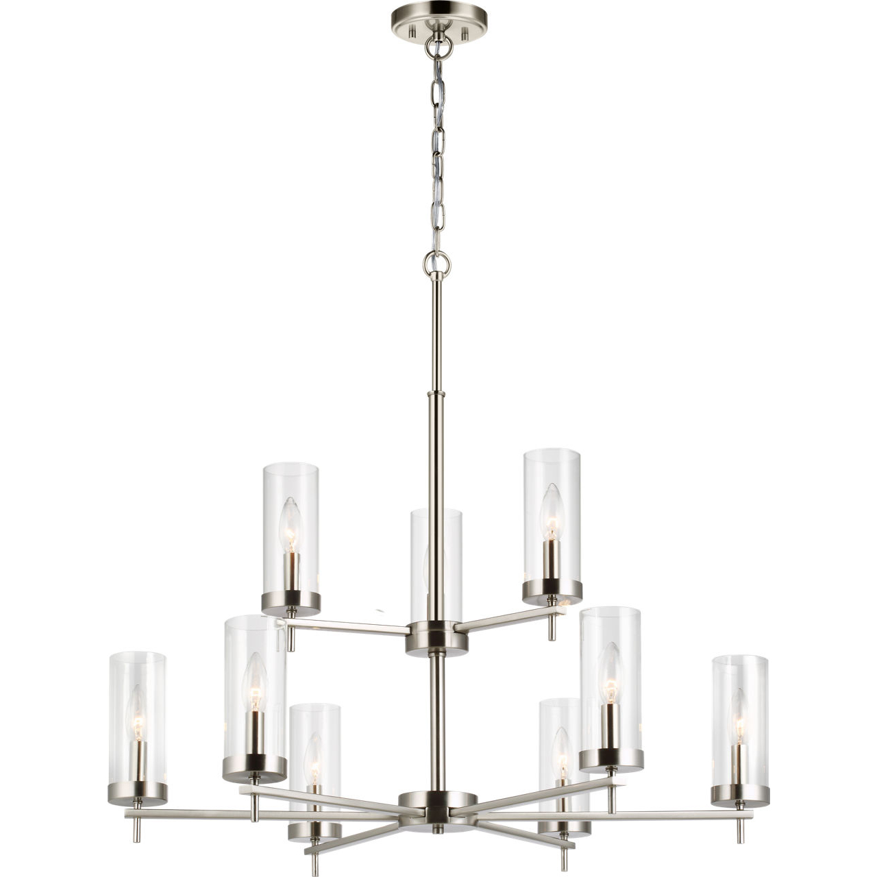 Sean Lavin Zire 9 Light 32 inch Brushed Nickel Chandelier Ceiling Light
