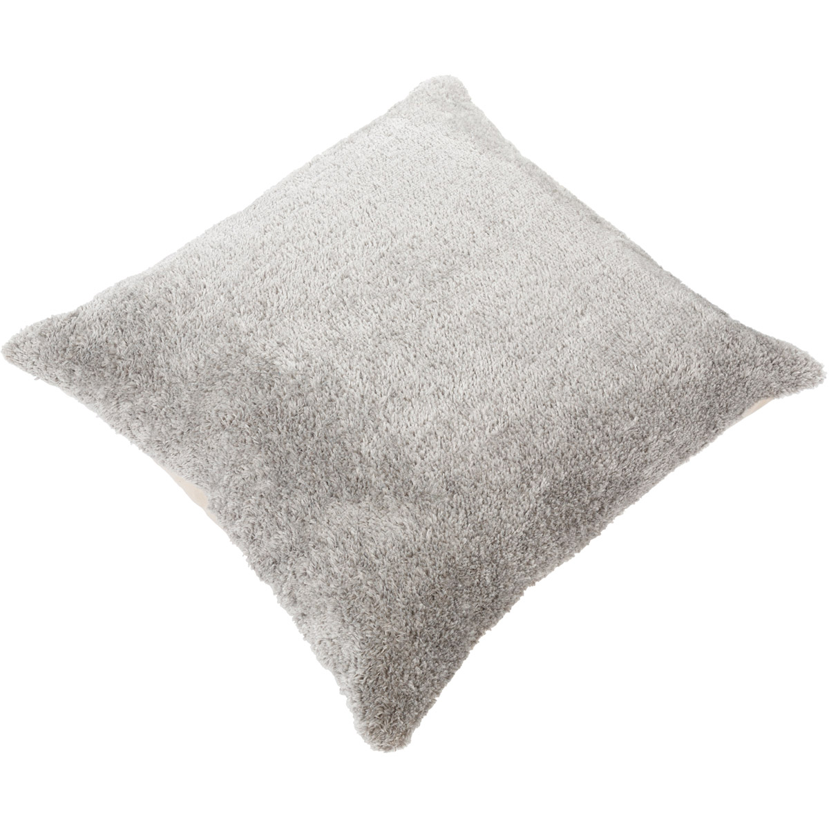 Flokati 27 X 27 inch Medium Gray/Beige Pillow Cover, Square