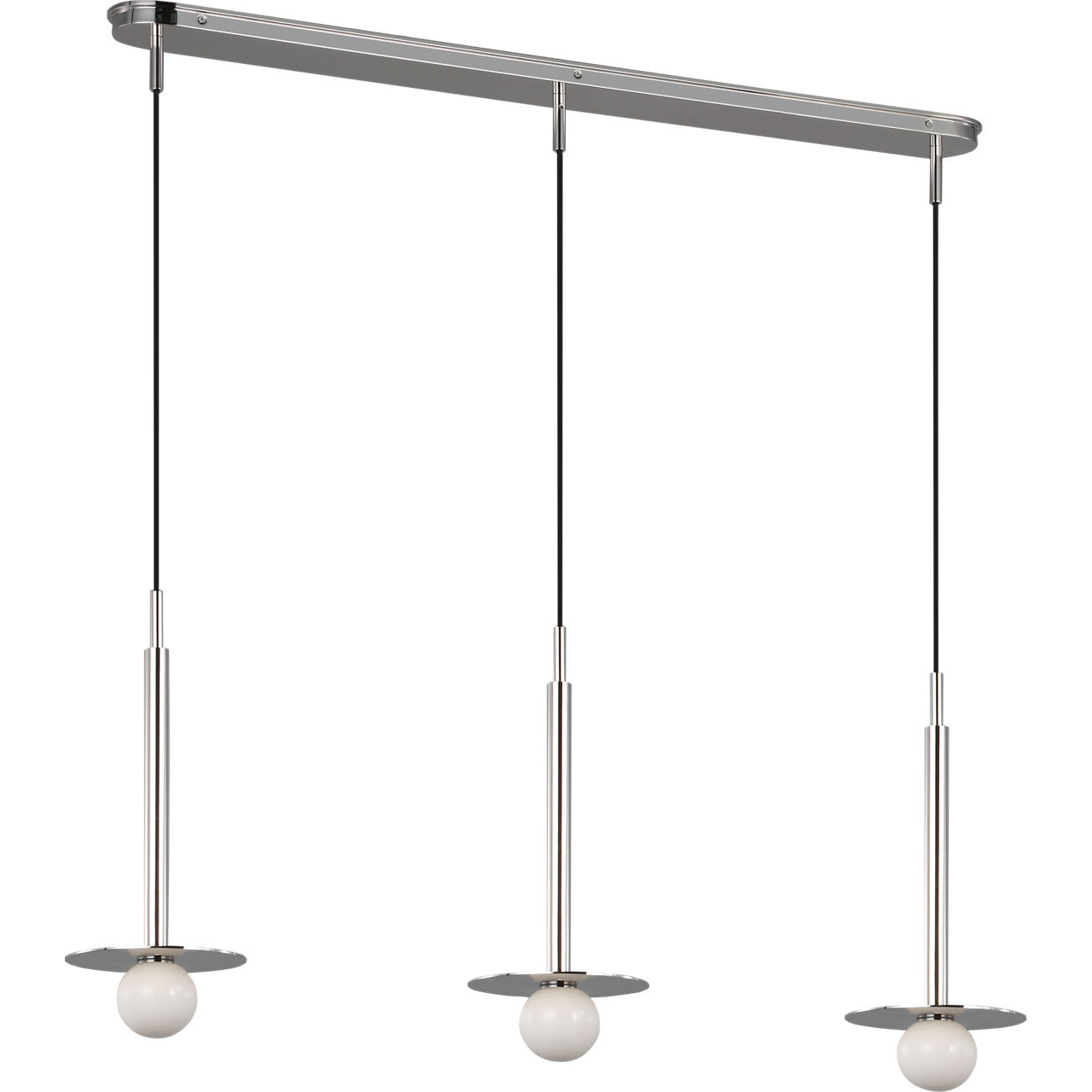 Kelly by Kelly Wearstler Nodes 3 Light 48.5 inch Polished Nickel Linear Pendant Ceiling Light