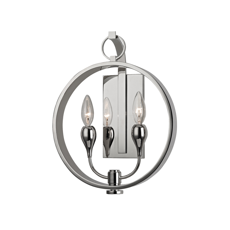 Dresden 2 Light 12 inch Polished Nickel ADA Wall Sconce Wall Light