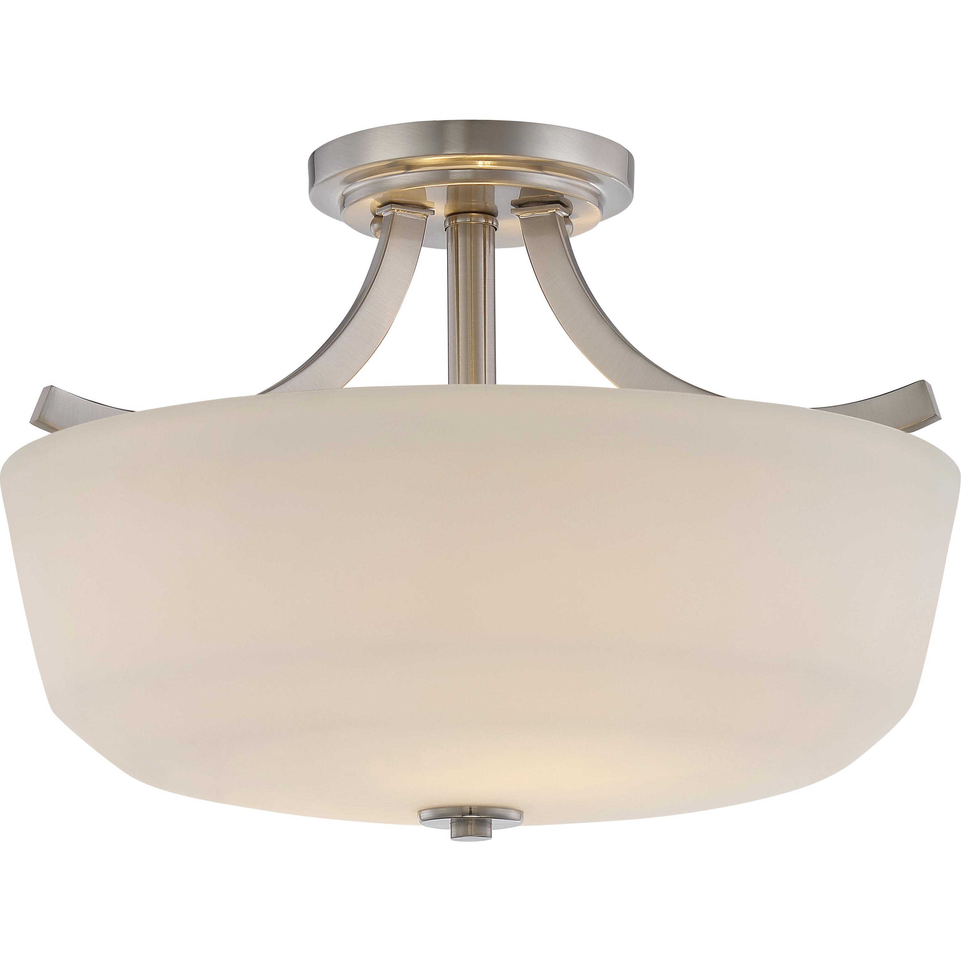 Laguna 2 Light 15 inch Brushed Nickel Semi Flush Mount Ceiling Light