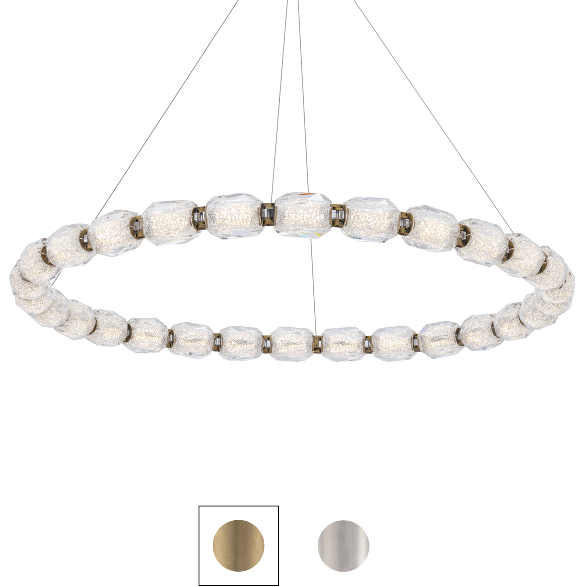 Forever Seduction LED 34.38 inch Polished Nickel Pendant Ceiling Light, Circular