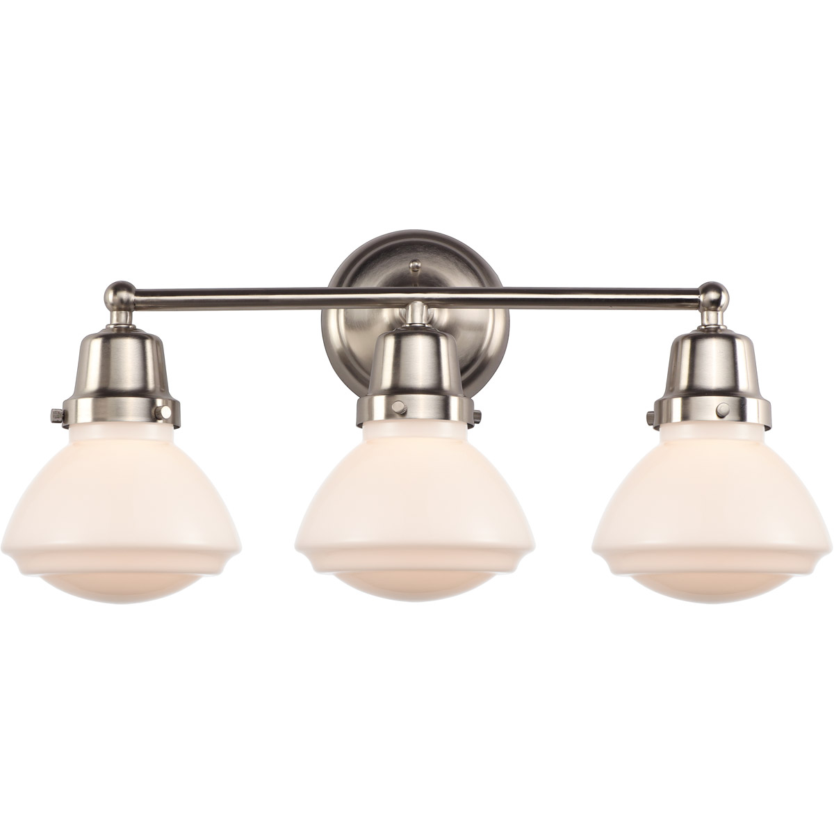 Aditi Olean 3 Light 22.75 inch Brushed Satin Nickel Bath Vanity Light Wall Light, Aditi
