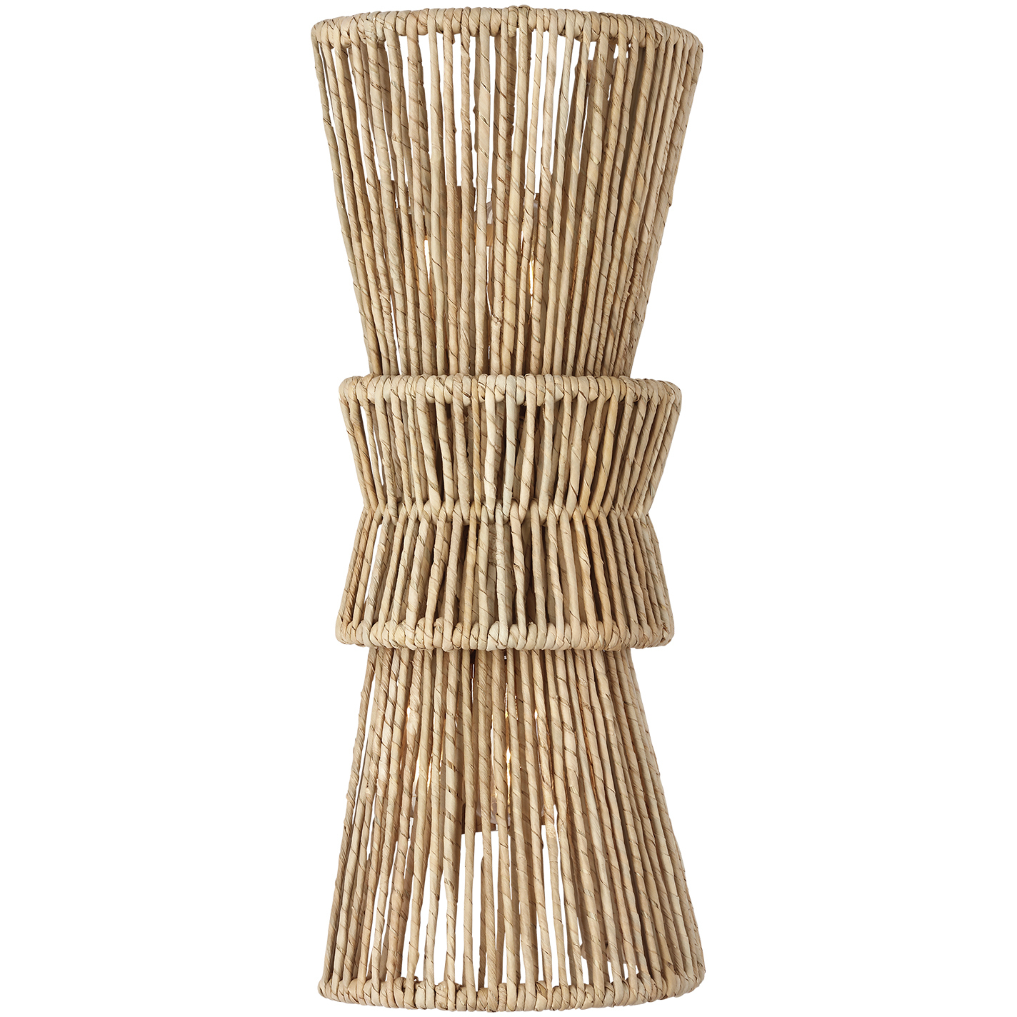 Chapman & Myers Antigua LED 9 inch Polished Nickel and Natural Abaca Sconce Wall Light
