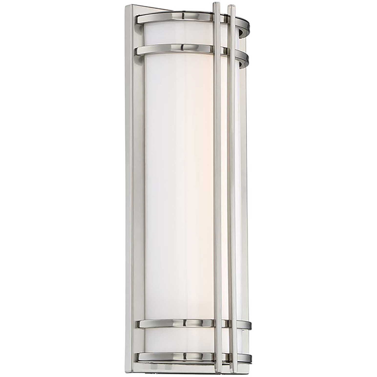 Skyscraper LED 18 inch Stainless Steel Outdoor Wall Light in 3500K, 18in.
