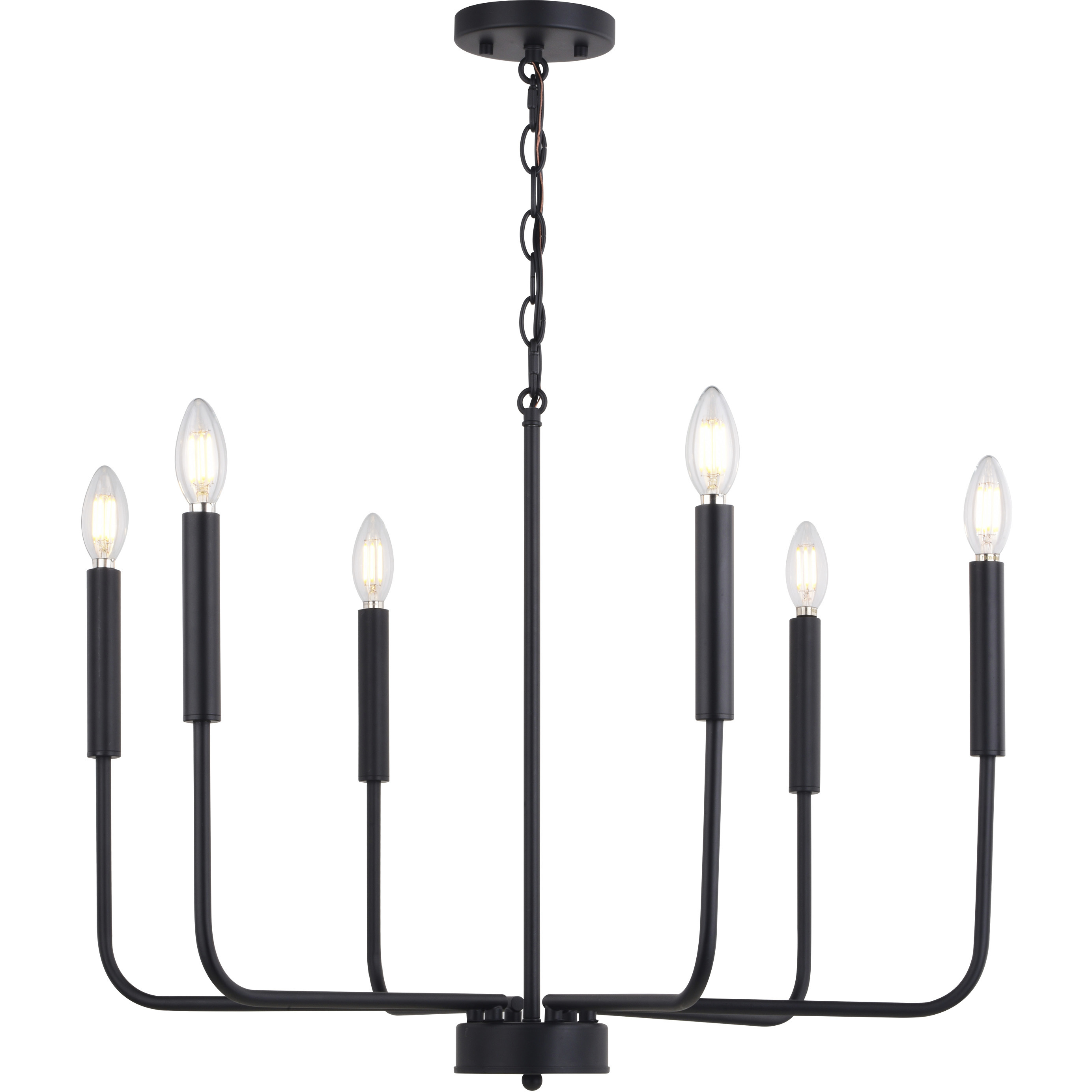 Beldon LED 26 inch Black Chandelier Ceiling Light