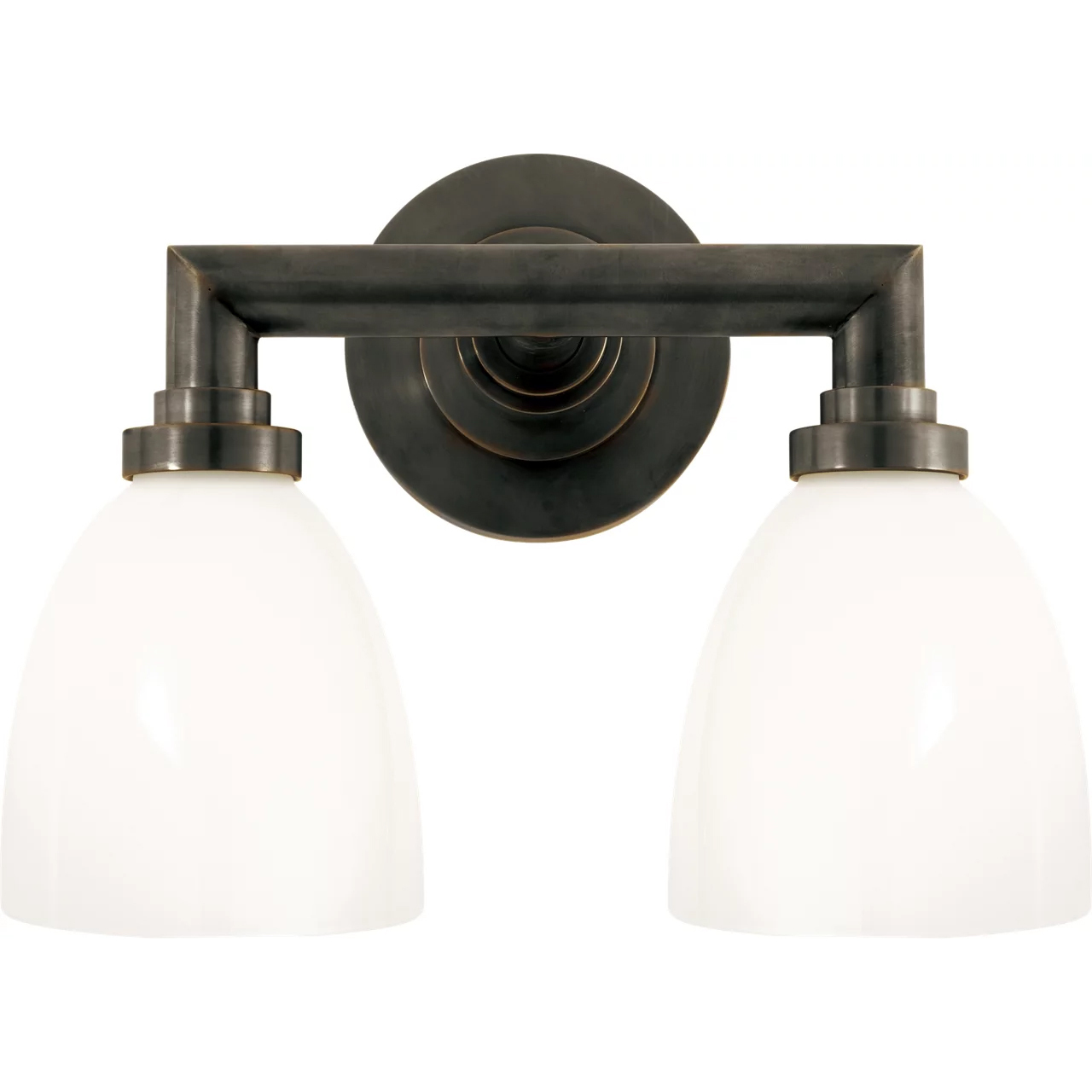 Chapman & Myers Wilton2 2 Light 13 inch Bronze Double Bath Light Wall Light