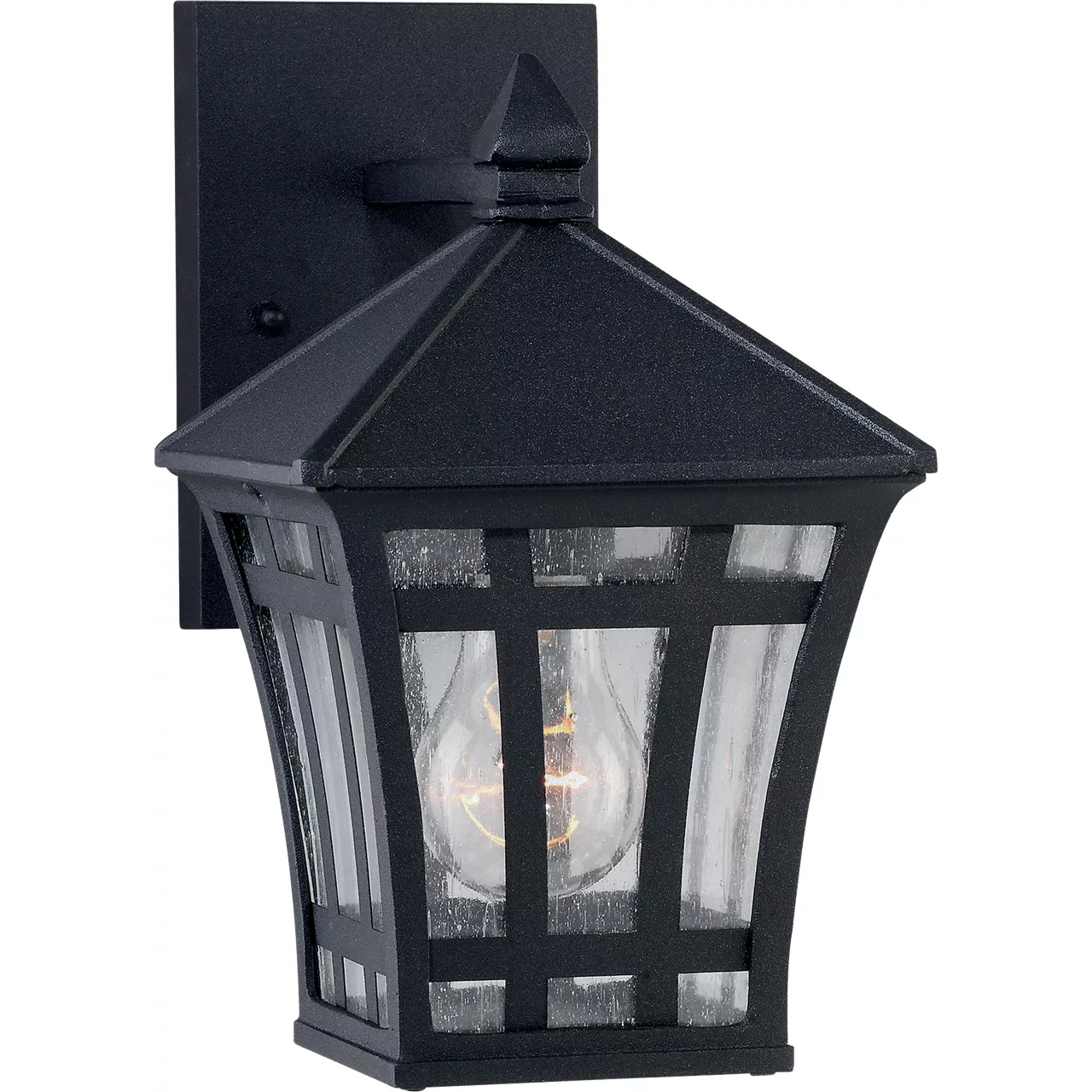 Herrington 1 Light 10 inch Black Outdoor Wall Lantern, Small