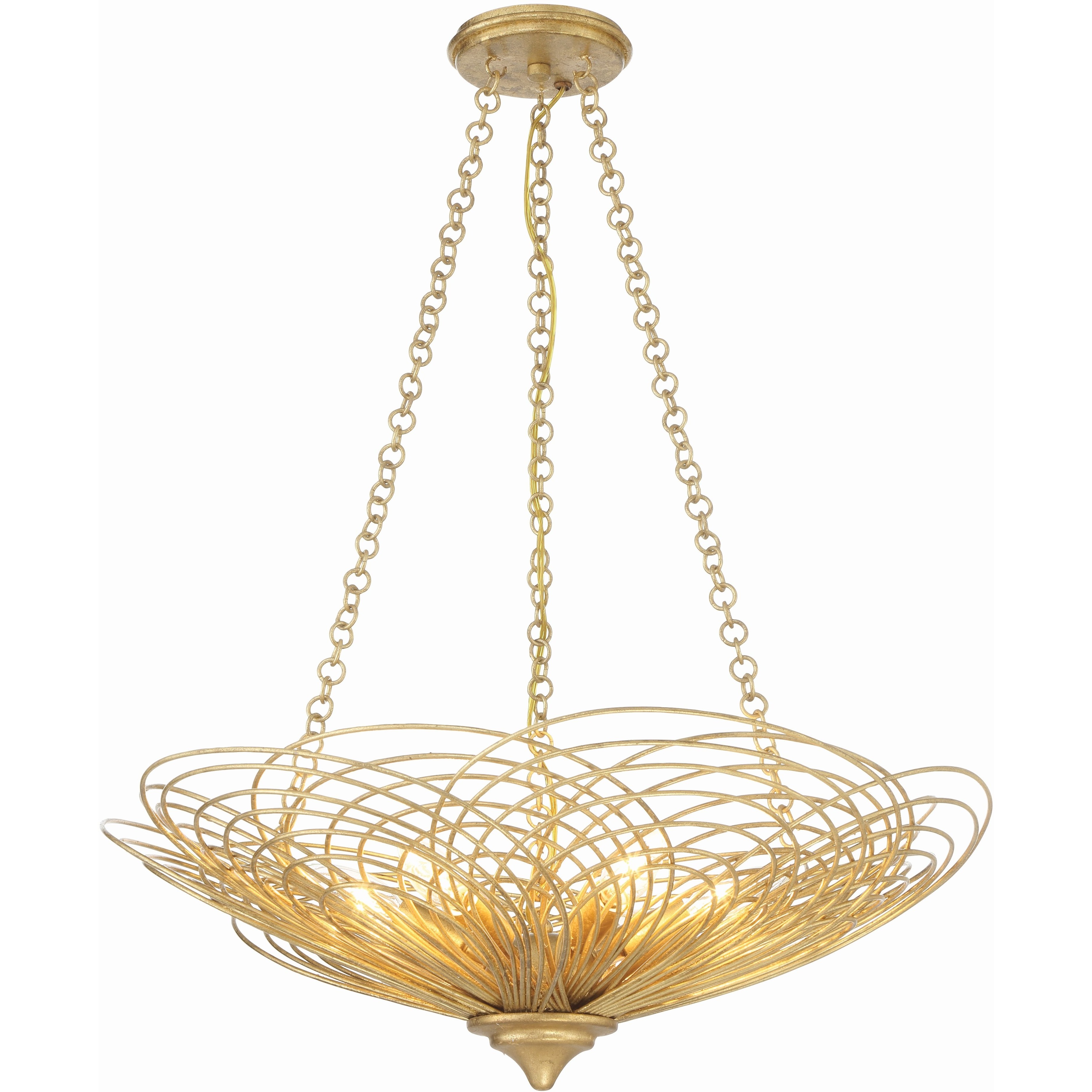 Doral 6 Light 24 inch Renaissance Gold Chandelier Ceiling Light