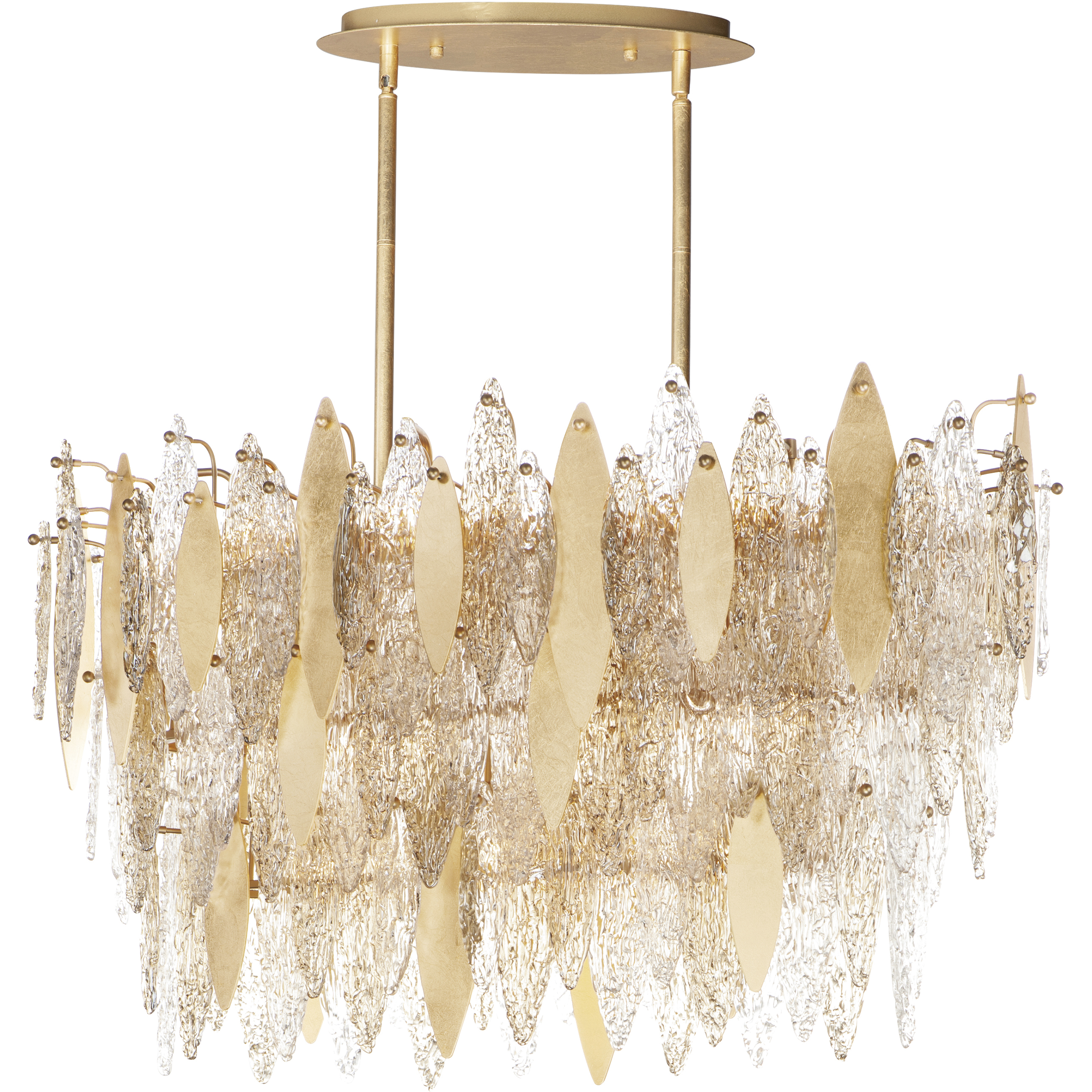 Majestic 18 Light 16.5 inch Gold Leaf Chandelier Ceiling Light