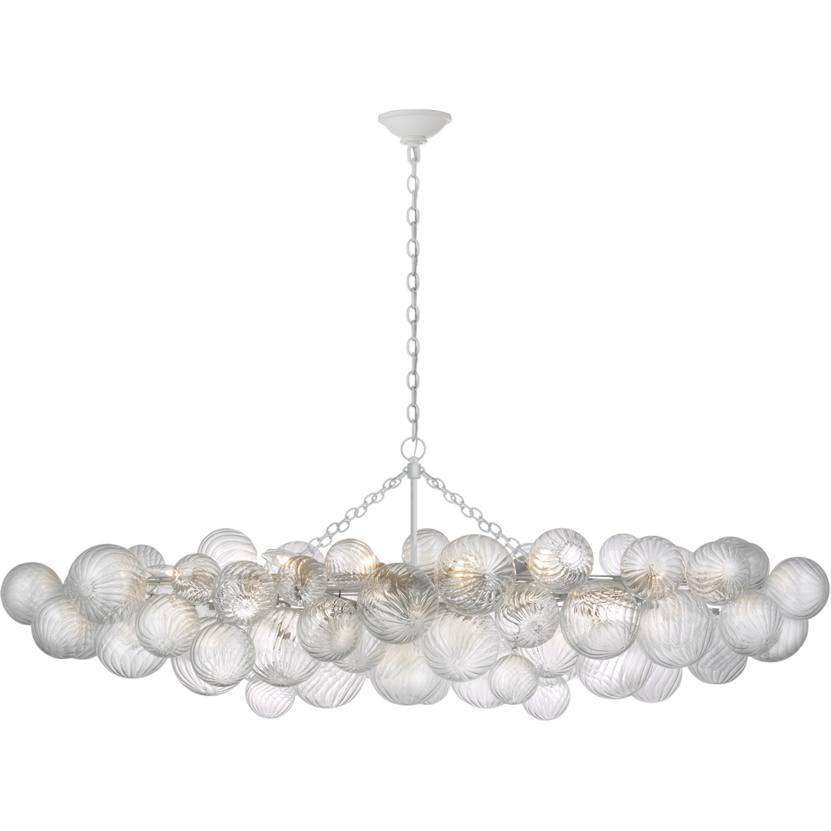Visual Comfort Signature Collection | Visual Comfort JN5117PW-CG Julie  Neill Talia Linear Chandelier Ceiling Light in Plaster White, Large