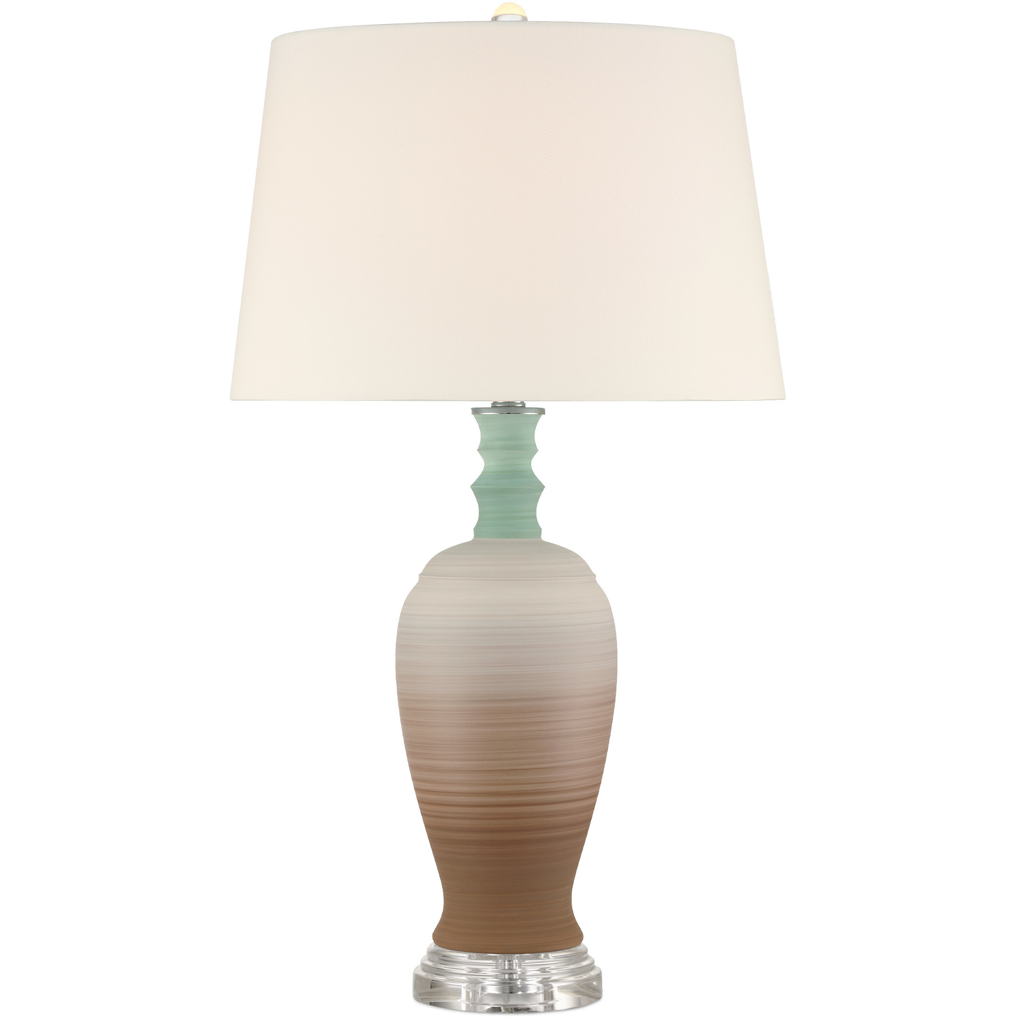 Happy 80's 30.25 inch 150 watt Brown and Light Blue and Clear Table Lamp Portable Light