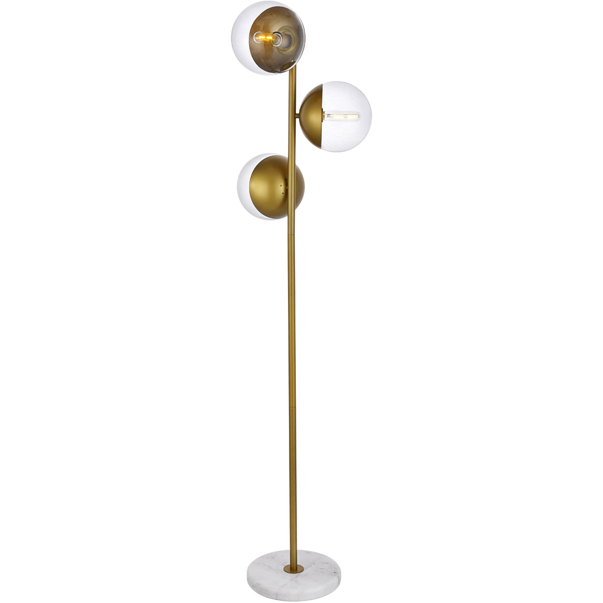 Eclipse 65.5 inch 40 watt Brass Floor Lamp Portable Light