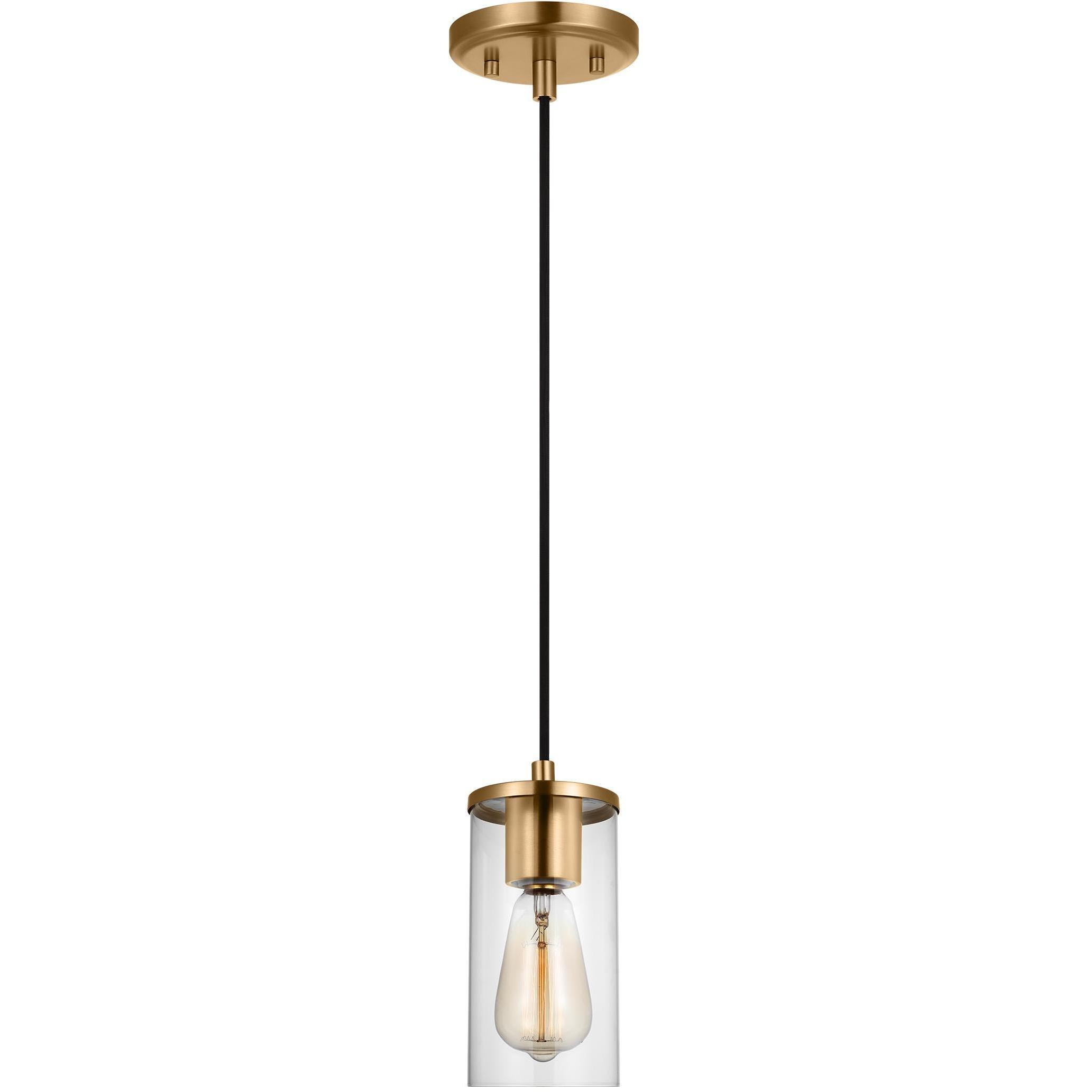 Sean Lavin Zire 1 Light Satin Brass Mini-Pendant Ceiling Light