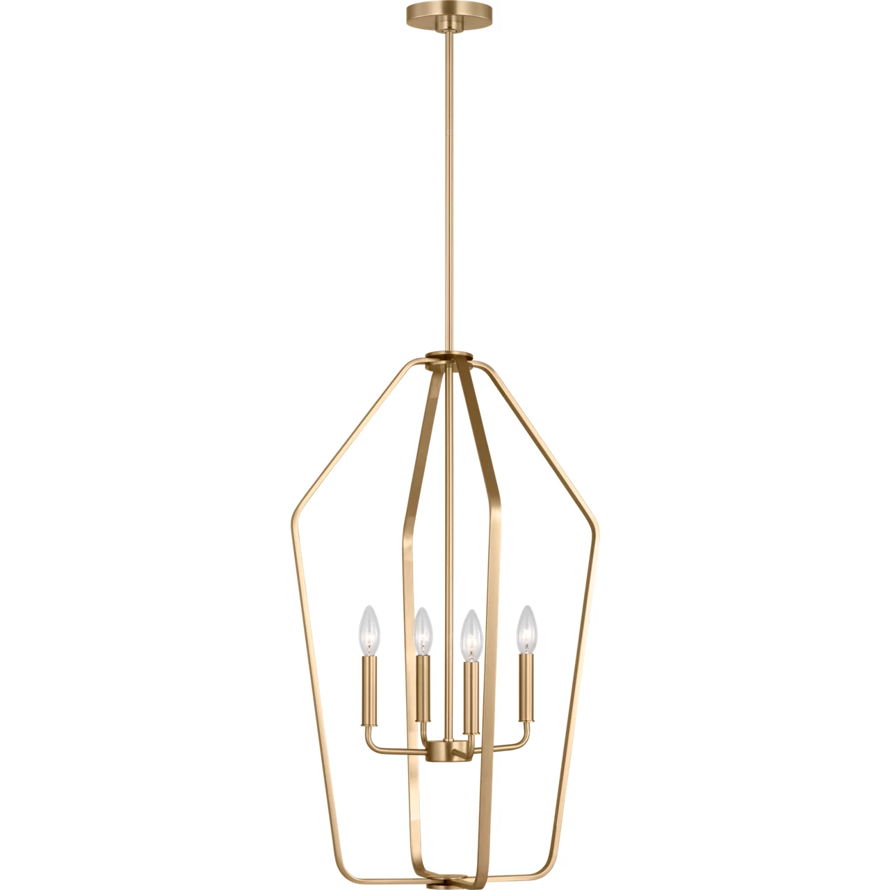 Kennan 4 Light 18.88 inch Satin Brass Chandelier Ceiling Light