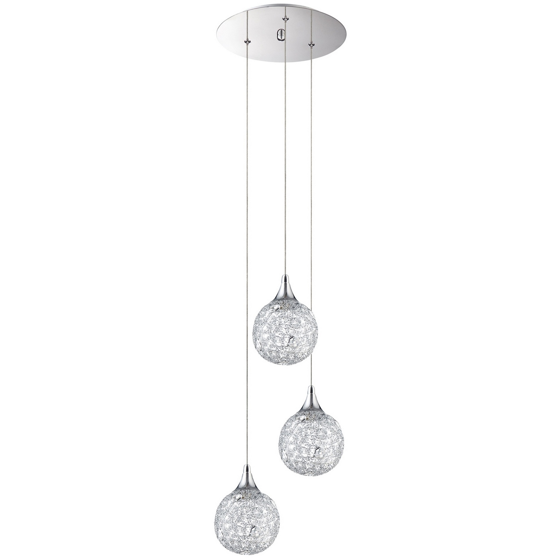 Solaro 3 Light 11 inch Chrome Pendant Ceiling Light