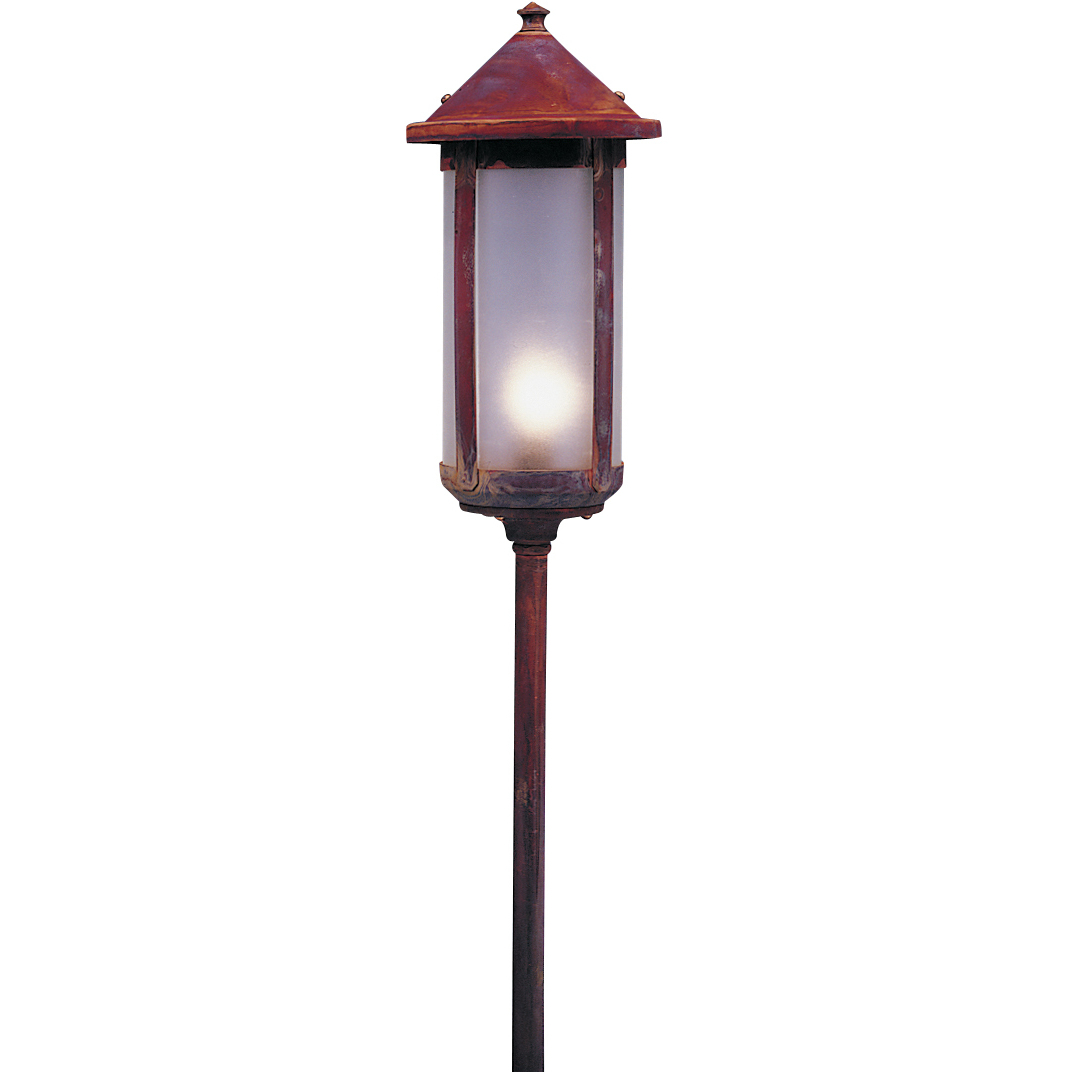 Berkeley 12V 18 watt Verdigris Patina Landscape Light in White Opalescent