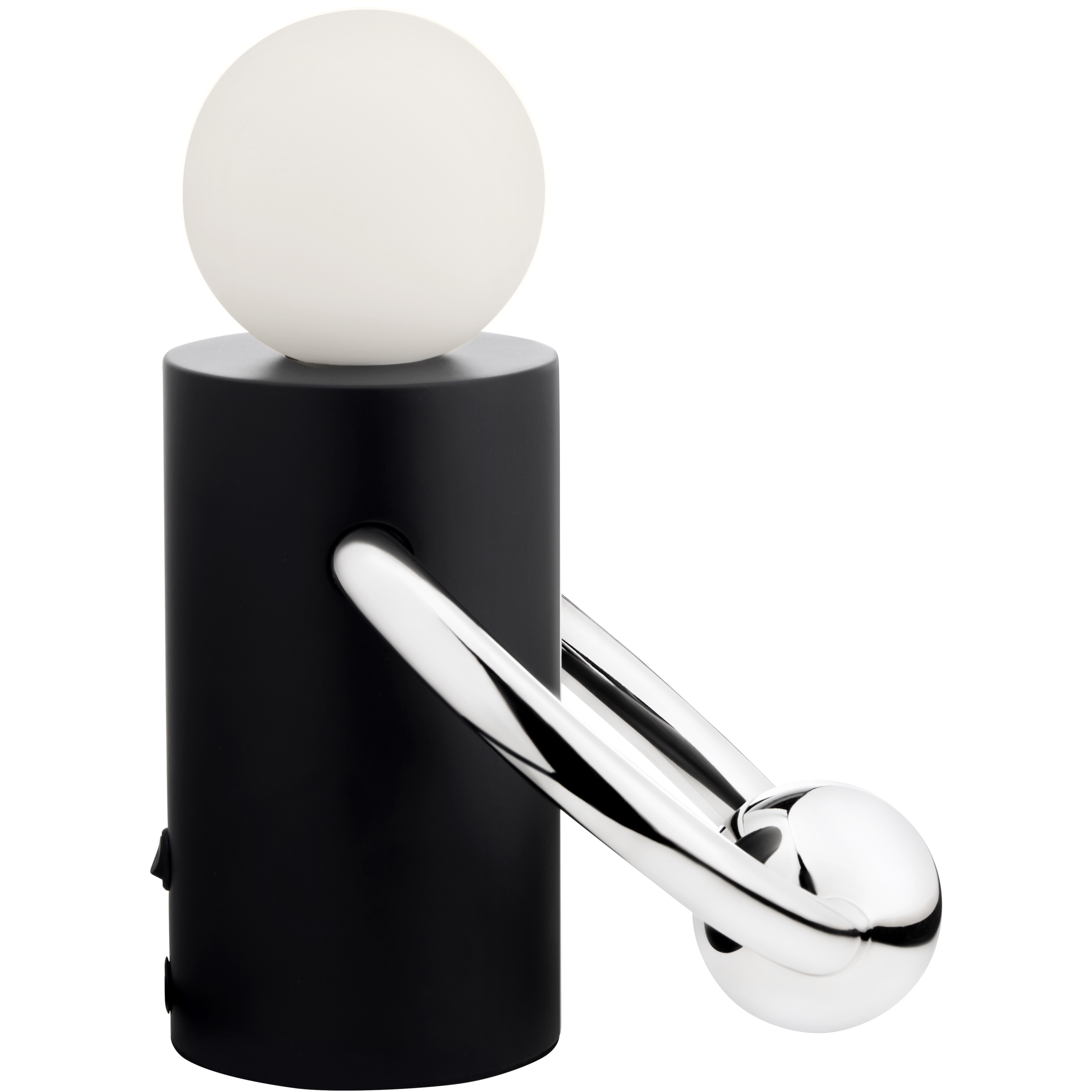 Septum 10.38 inch 7 watt Matte Black and Chrome Table Lamp Portable Light
