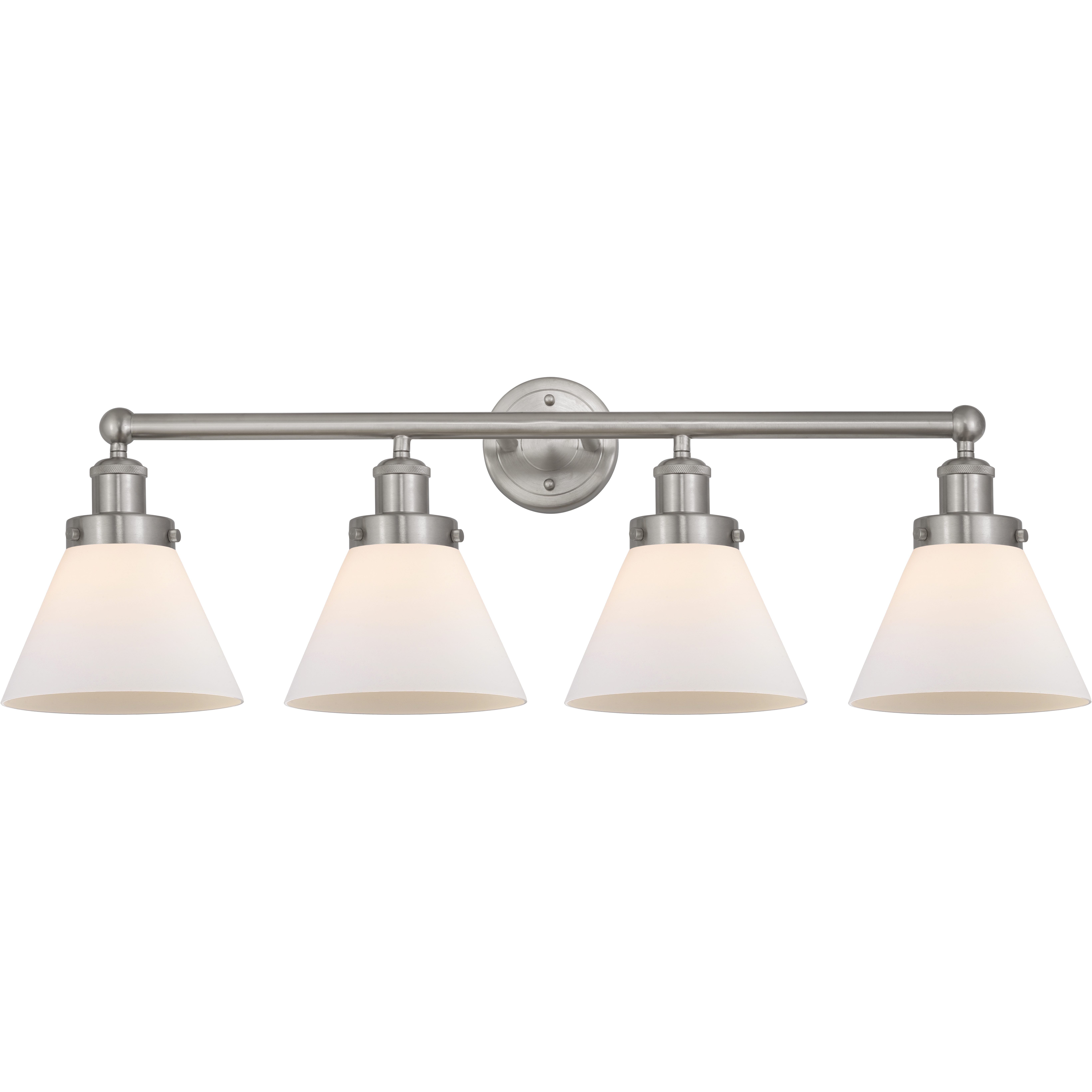 Cone 4 Light 34.75 inch Brushed Satin Nickel Bath Vanity Light Wall Light