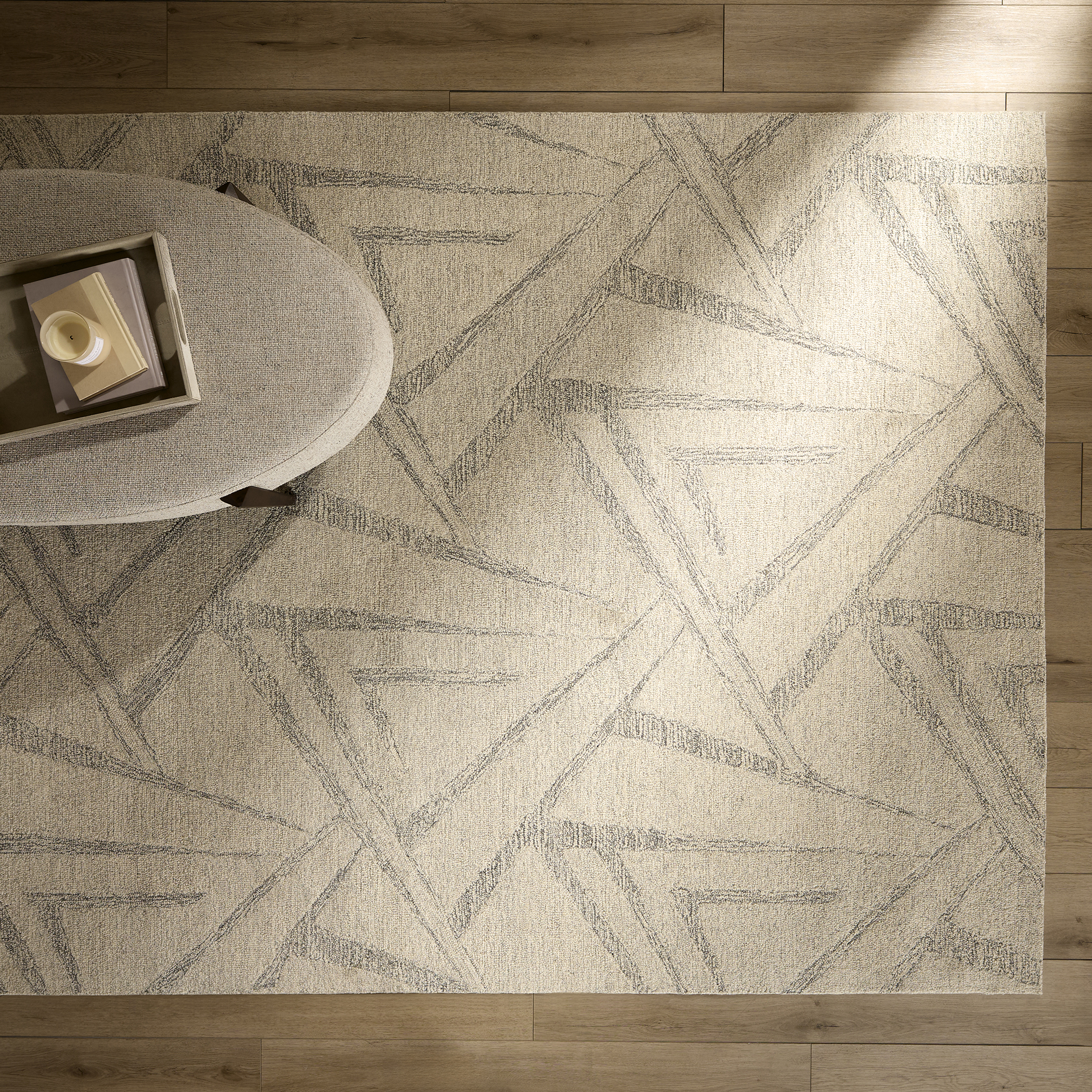 Contempo Gray and Ivory Indoor Rug