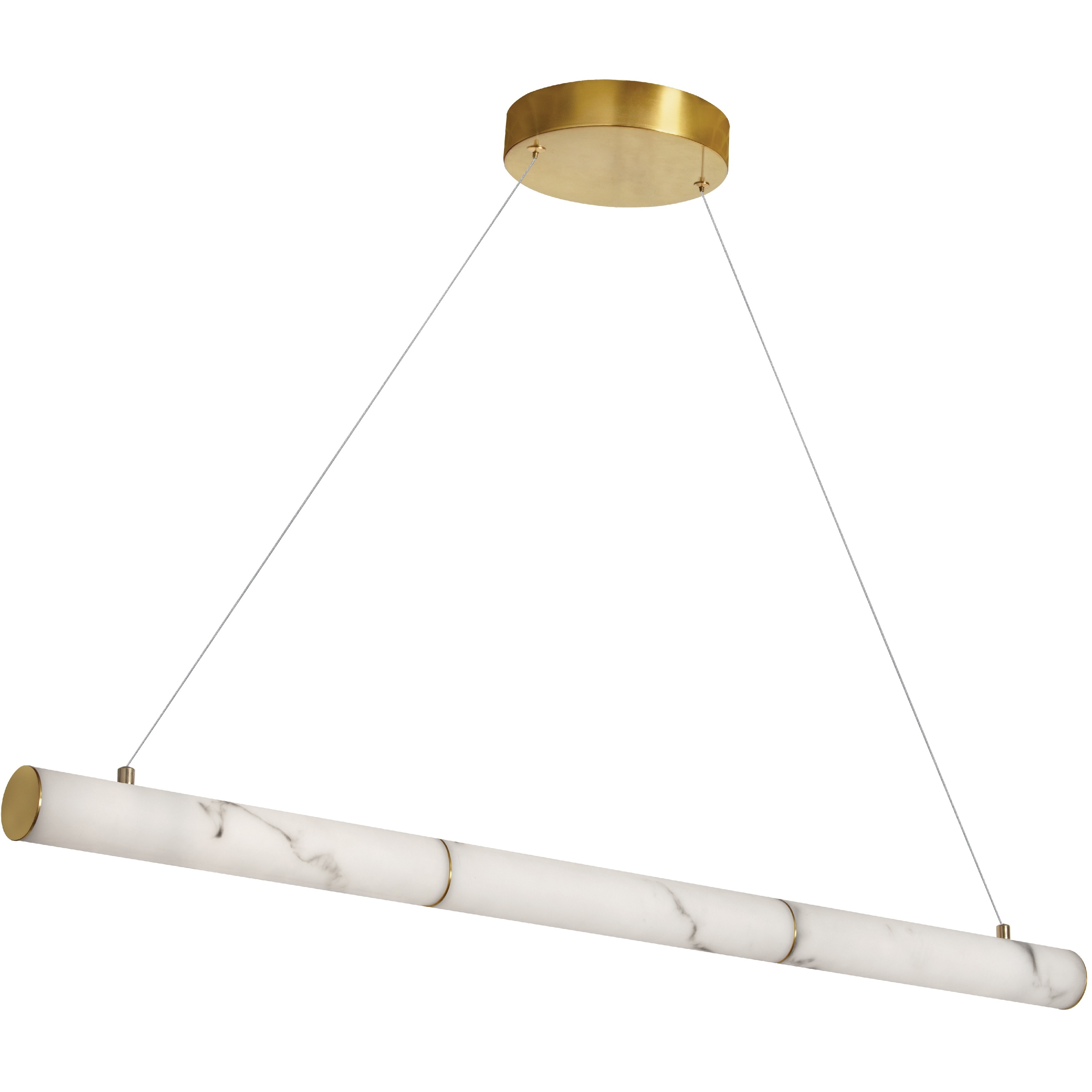 Reuben LED 40 inch Aged Brass Horizontal Pendant Ceiling Light
