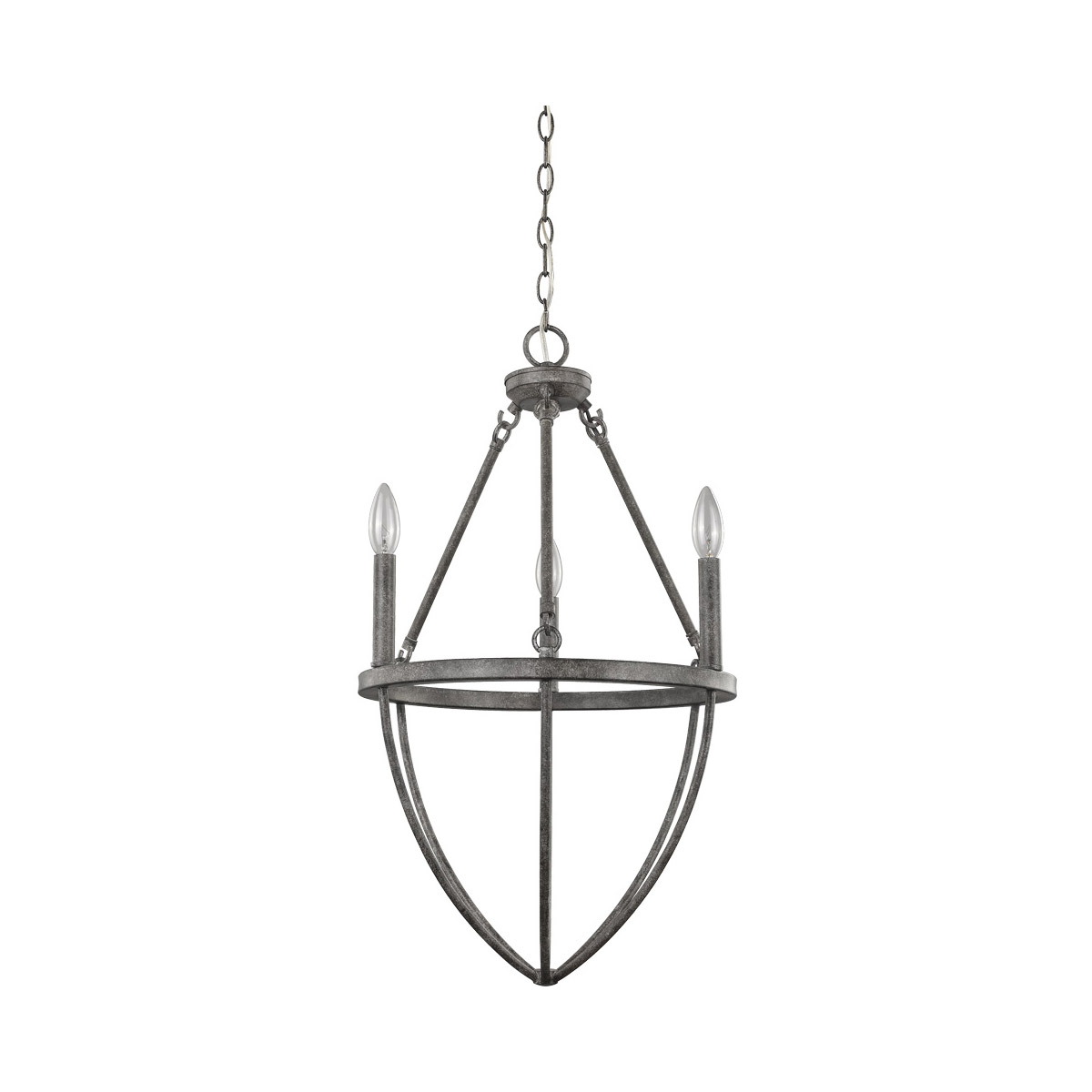 Harlow 3 Light 15 inch Ash Chandelier Ceiling Light