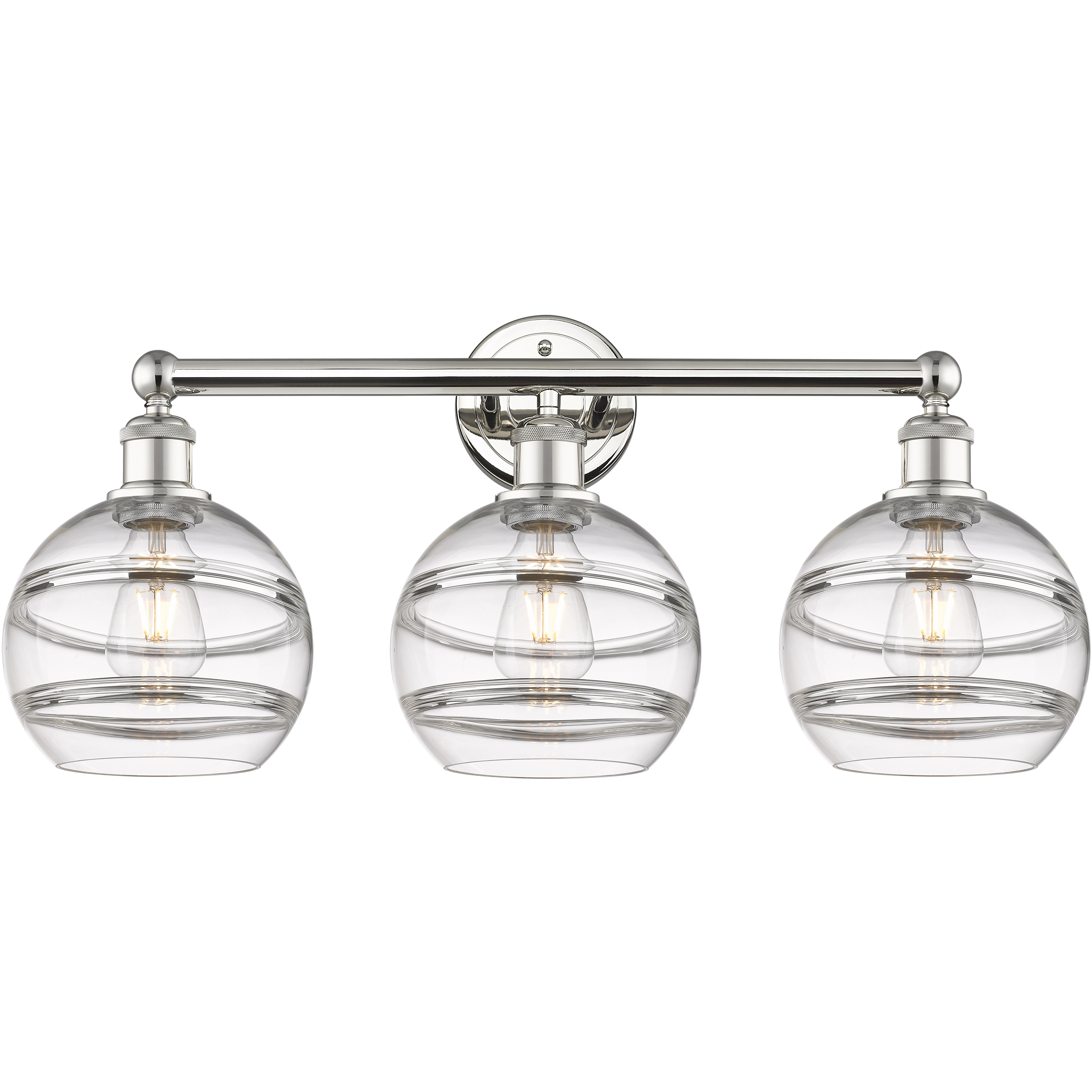 Edison Rochester 3 Light 26 inch Polished Nickel Bath Vanity Light Wall Light