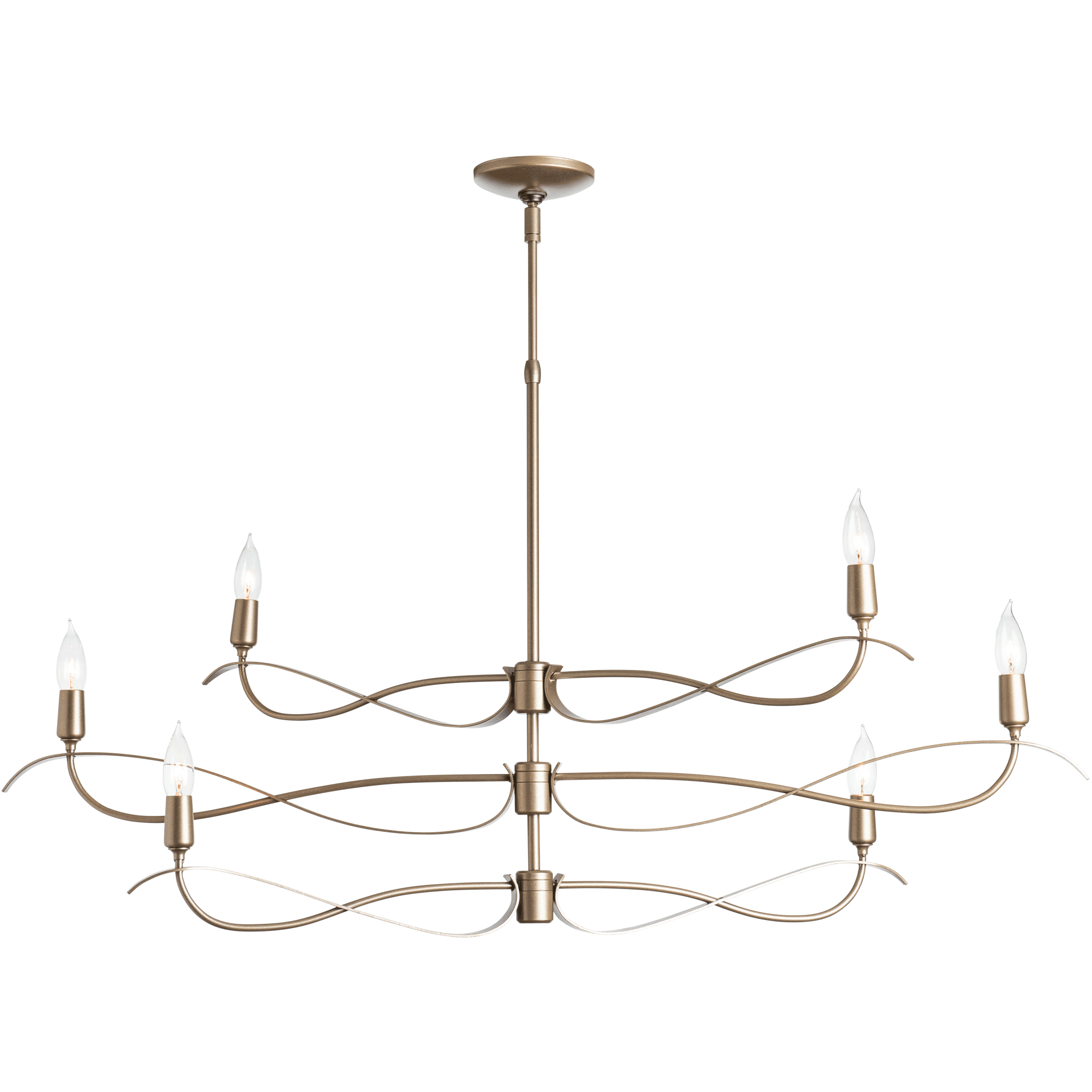 Willow 6 Light 43.5 inch Soft Gold Chandelier Ceiling Light, Small