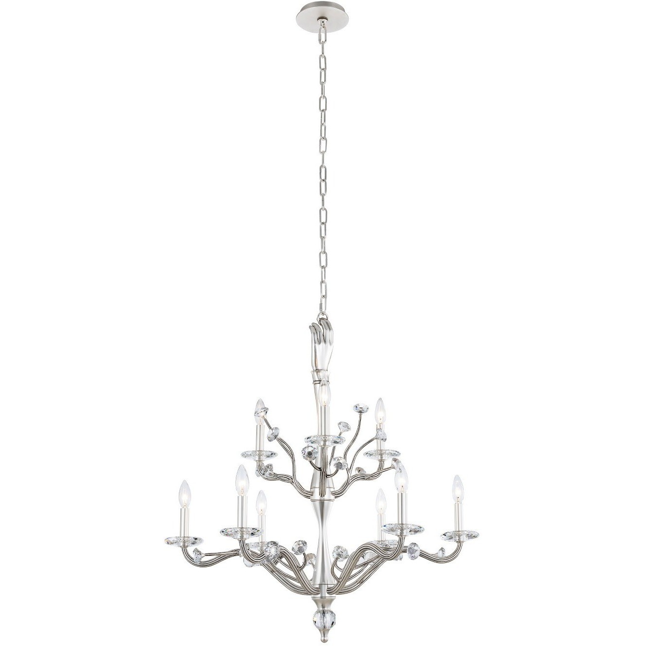 Venus 9 Light 32 inch Pewter Chandelier Ceiling Light