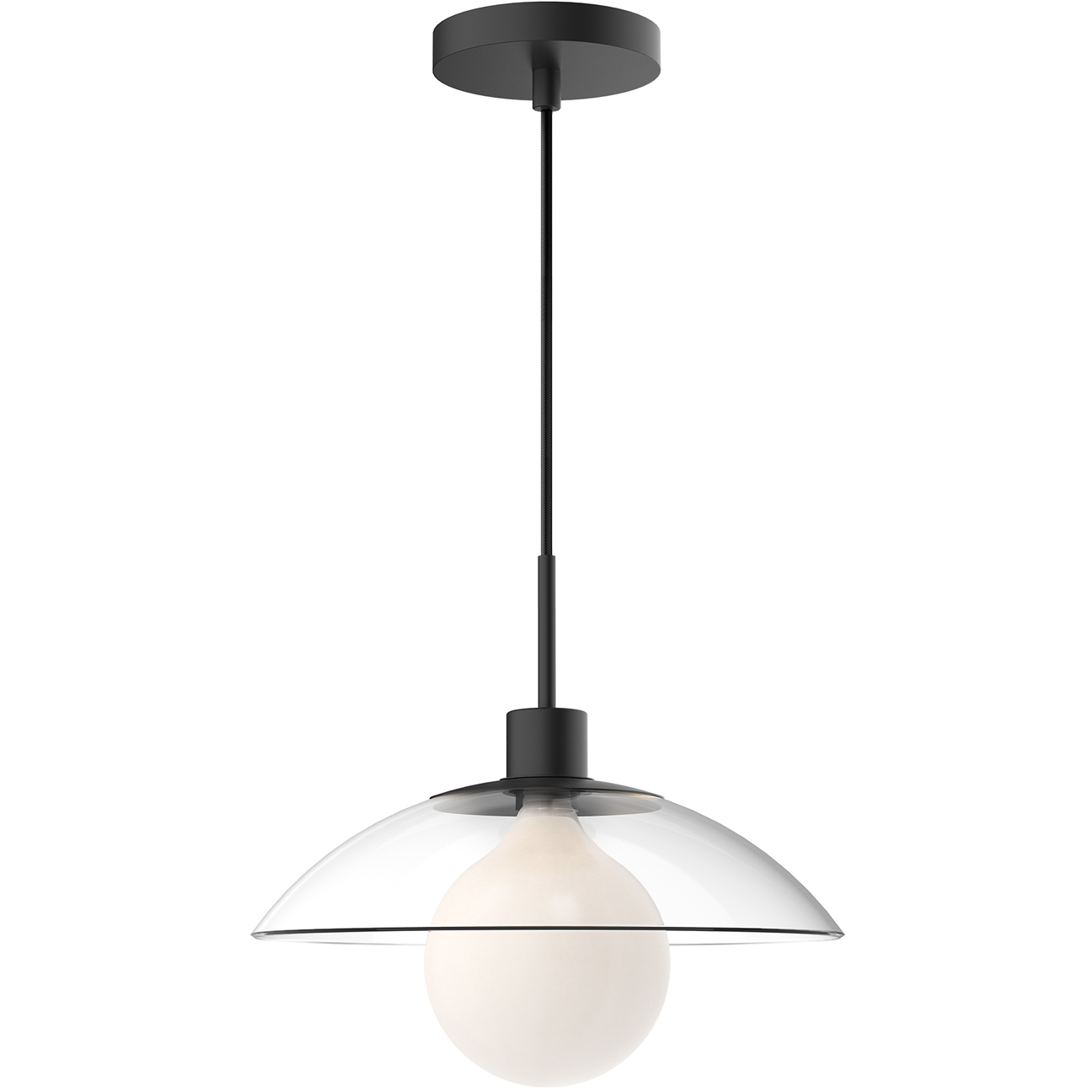 Alora Mood Francesca 1 Light 11.88 inch Matte Black Pendant Ceiling Light