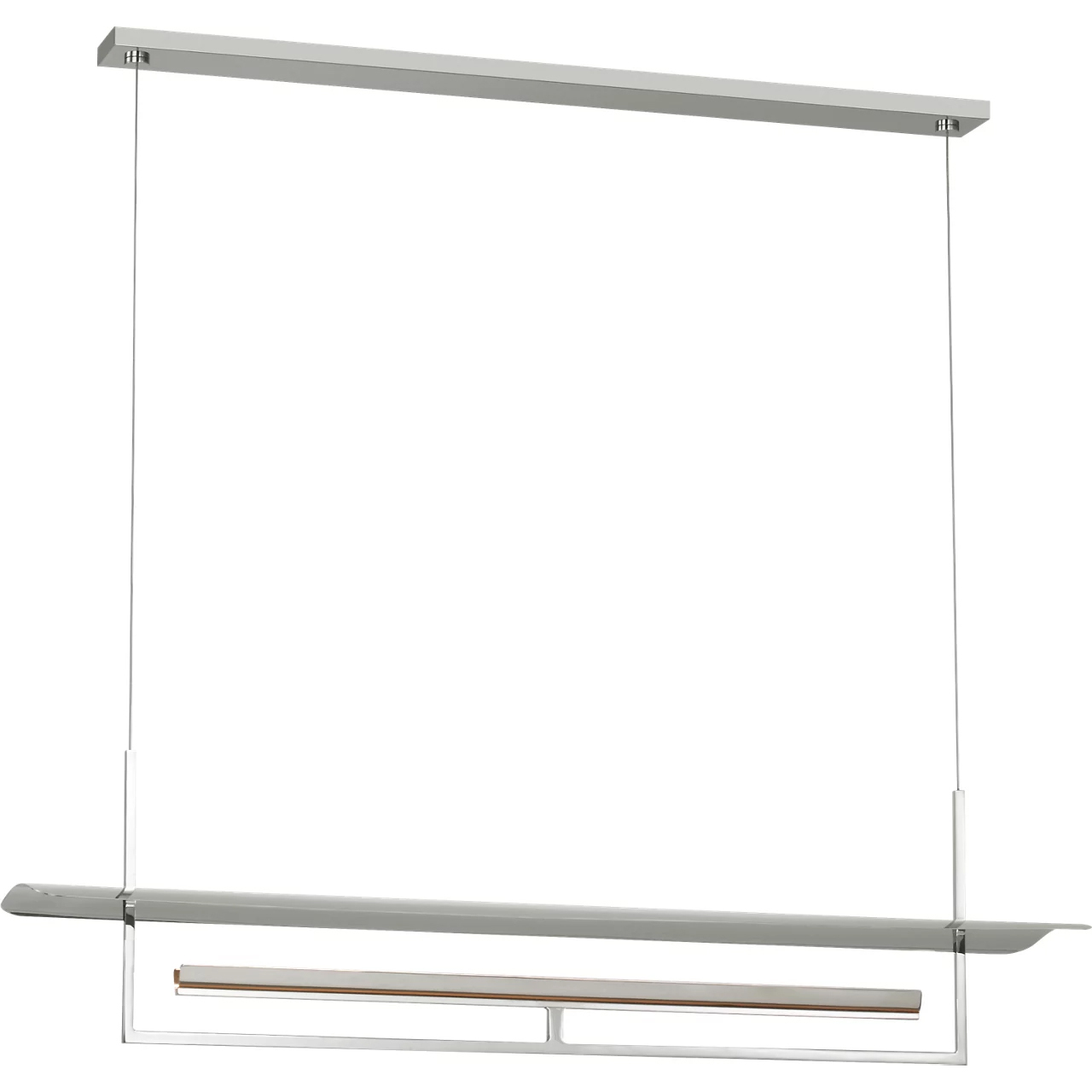 Ian K. Fowler Tristan LED 54 inch Polished Nickel Reflector Linear Chandelier Ceiling Light
